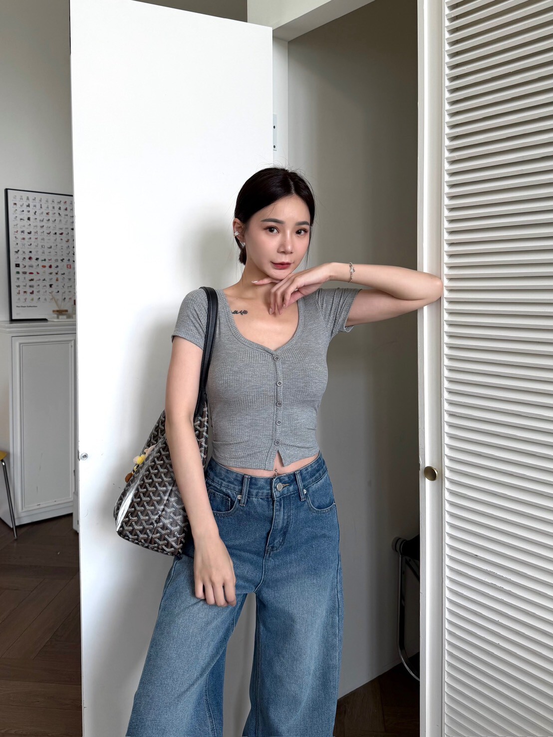 超舒服顯瘦羅紋短袖BRATOP
