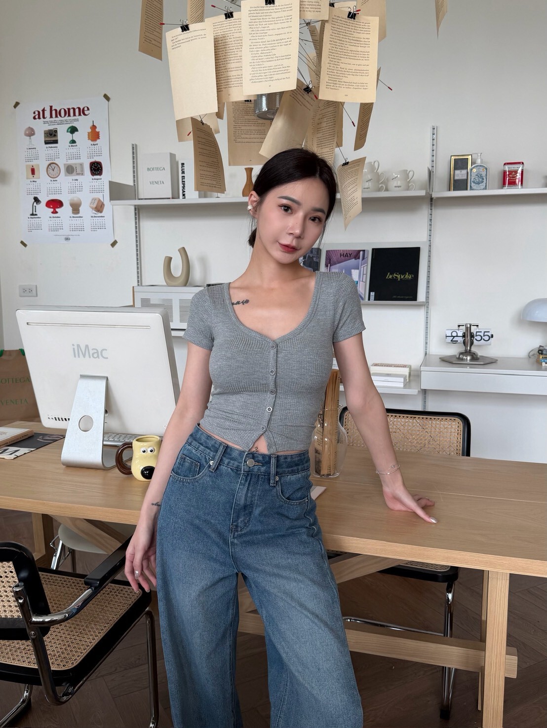 超舒服顯瘦羅紋短袖BRATOP