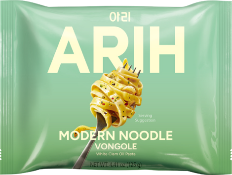 Y16 BTS ARIH Modern Noodle 寬扁乾拌拉麵 (一袋4小包) - 【白酒蜆肉意粉味】｜到期日: 2026-11