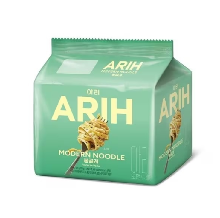 Y16 BTS ARIH Modern Noodle 寬扁乾拌拉麵 (一袋4小包) - 【白酒蜆肉意粉味】｜到期日: 2026-11