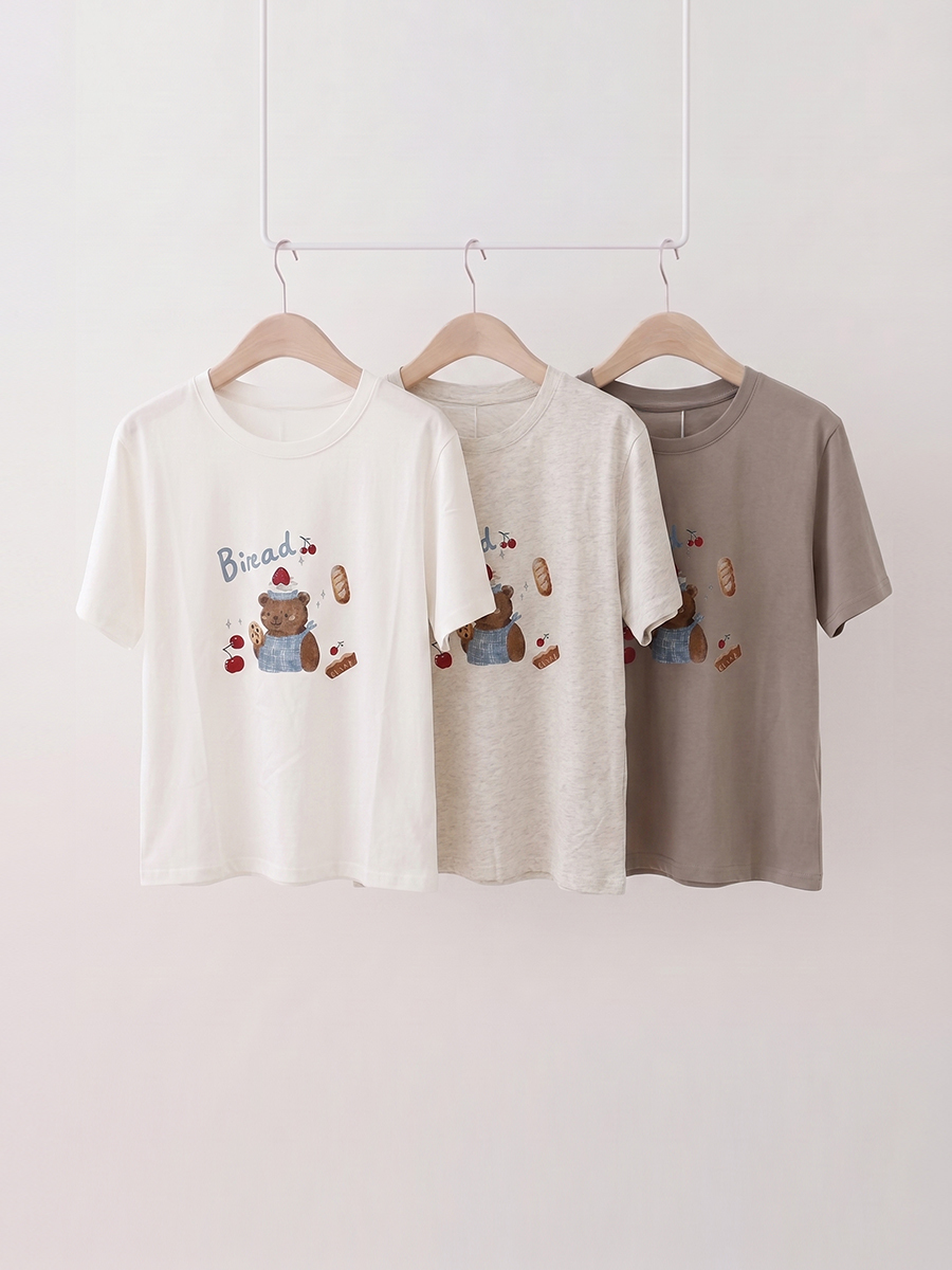 甜點熊寬鬆棉TEE