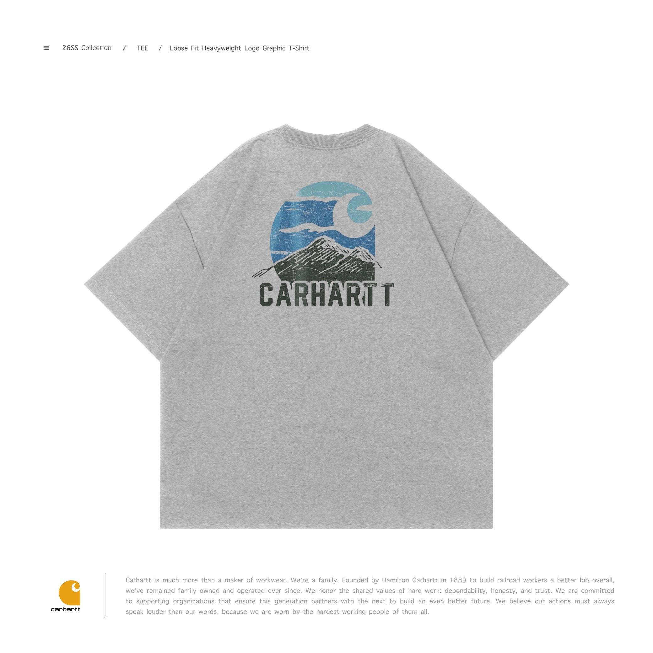 [ 預約販売 ]  CARHARTT® - 107519 Relaxed Fit Lightweight Mountain Graphic T-Shirt