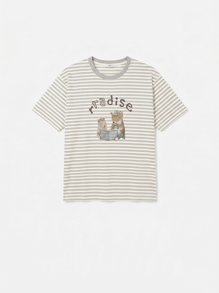 翻玩條紋棉TEE