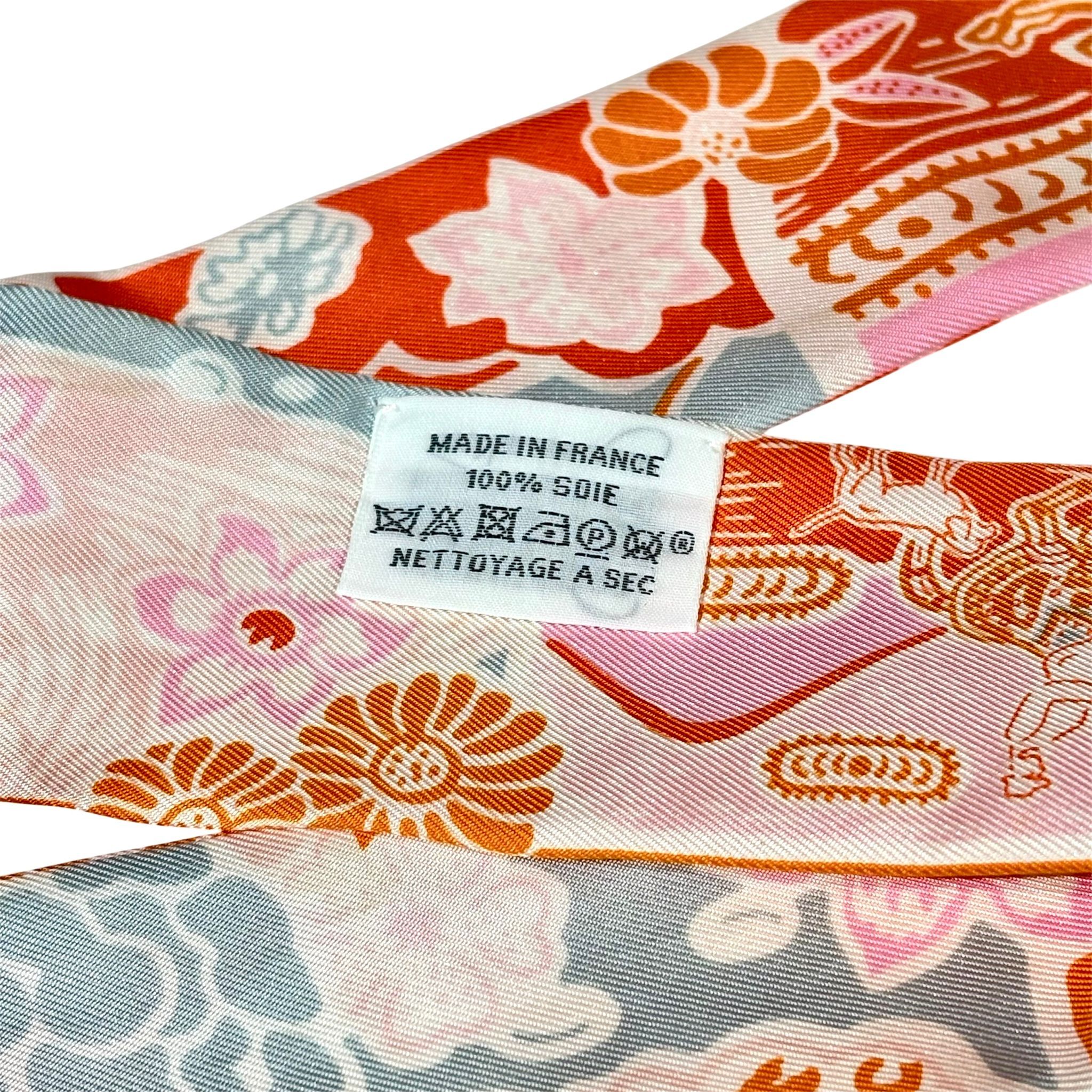 98%NEW二手HERMES TWILLY 橘色/粉紅色  #香榭站正品