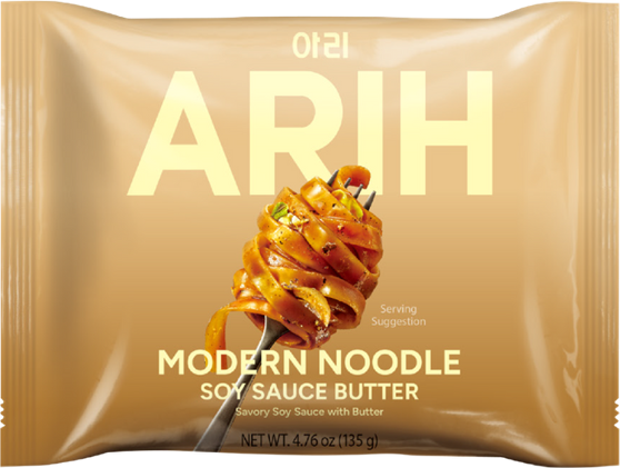 Y19 BTS ARIH Modern Noodle 寬扁乾拌拉麵 (一袋4小包) - 【醬油黃油風味】｜到期日: 2026-11