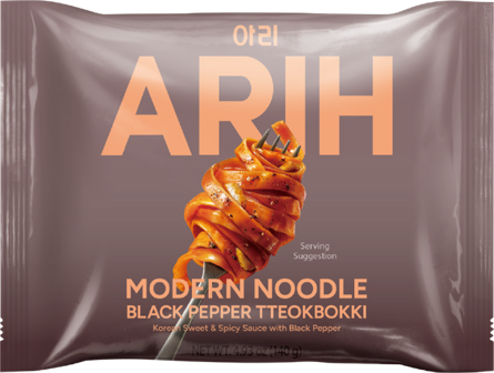 Y20 BTS ARIH Modern Noodle 寬扁乾拌拉麵 (一袋4小包) - 【黑胡椒辣炒年糕味】｜到期日: 2026-11