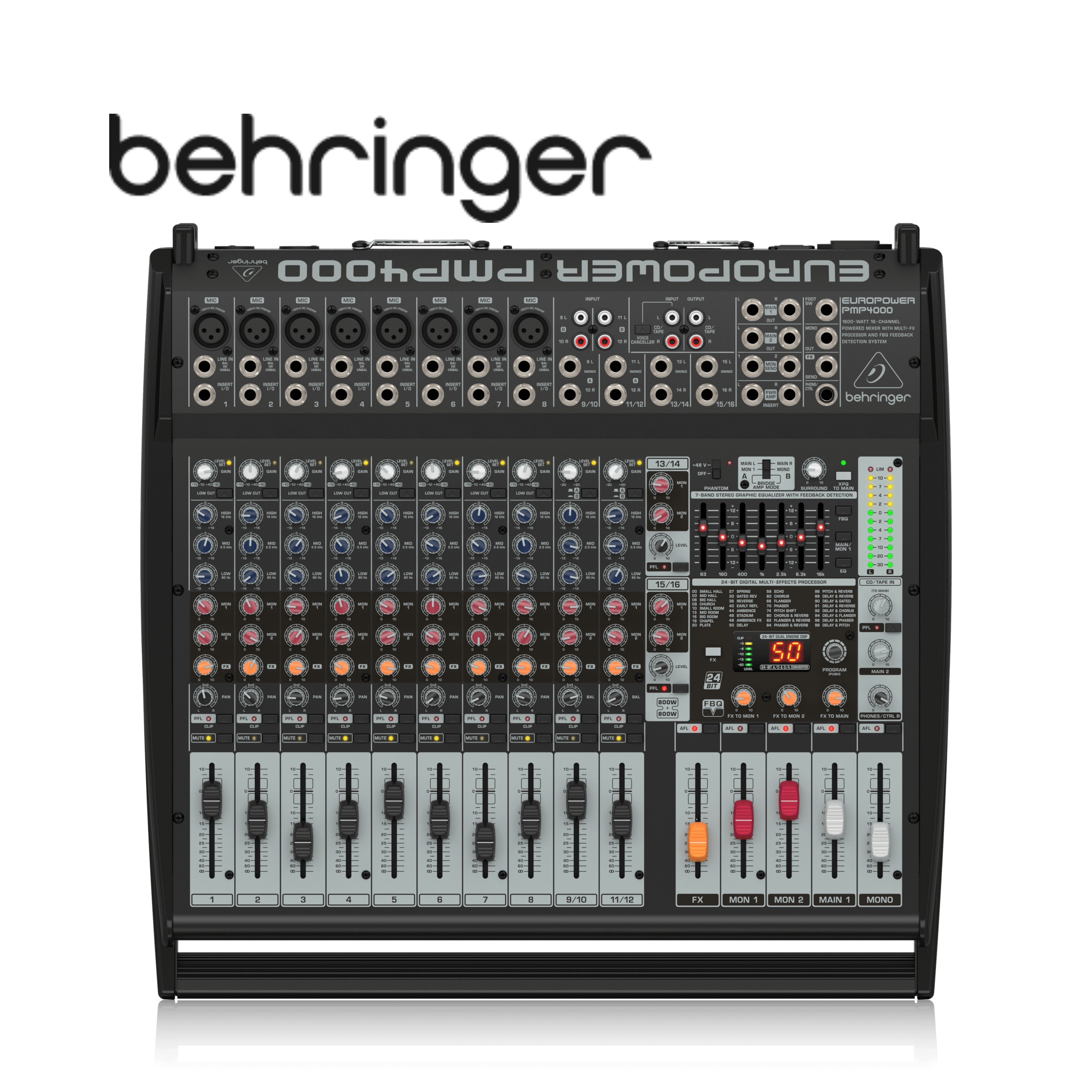 Behringer PMP4000 MIXER 16軌 單邊600瓦 主動式混音器