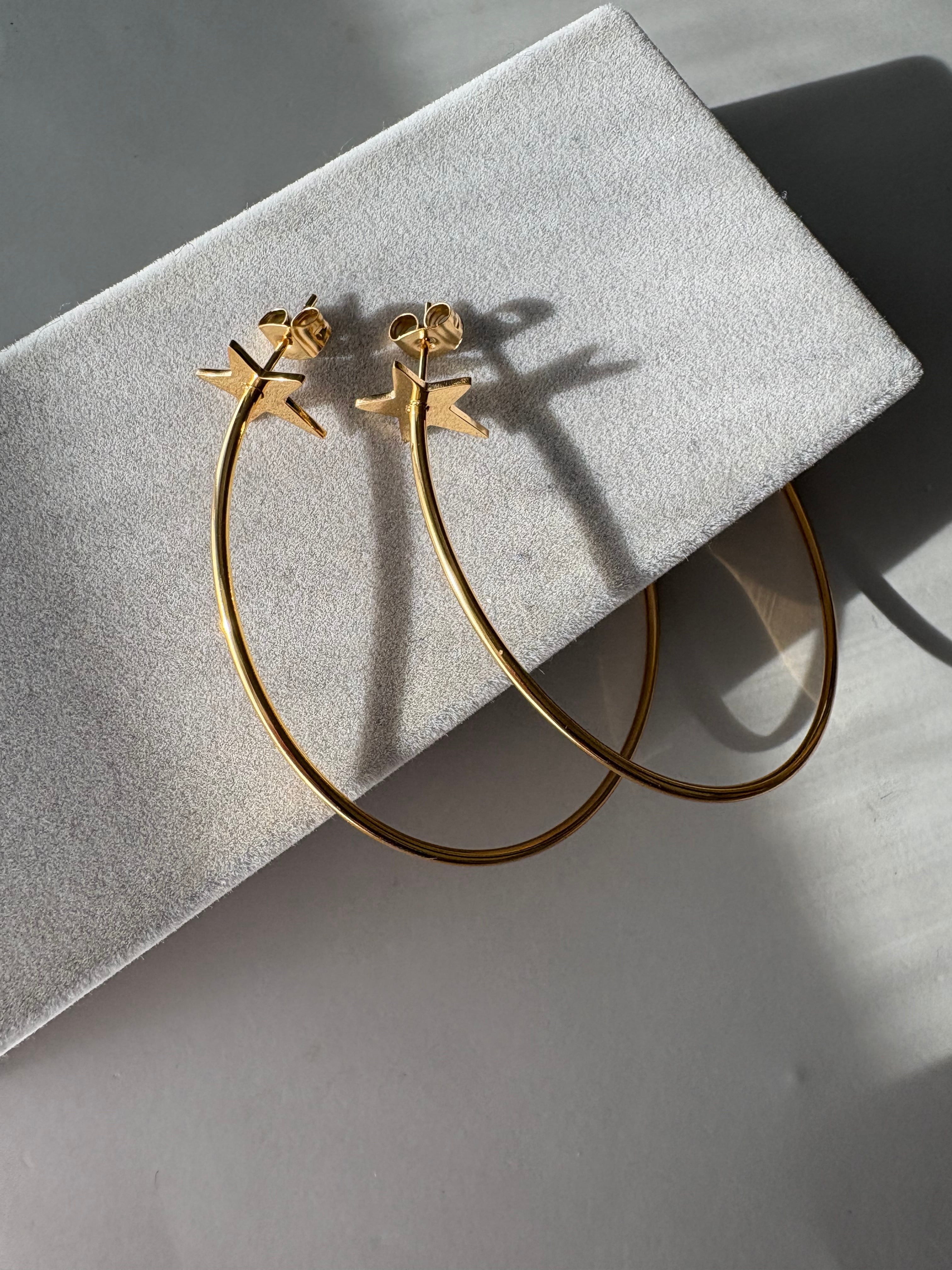 star large hoop pierce