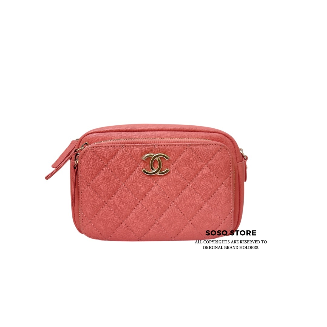 Chanel Camera Case - Coral Pink / GHW