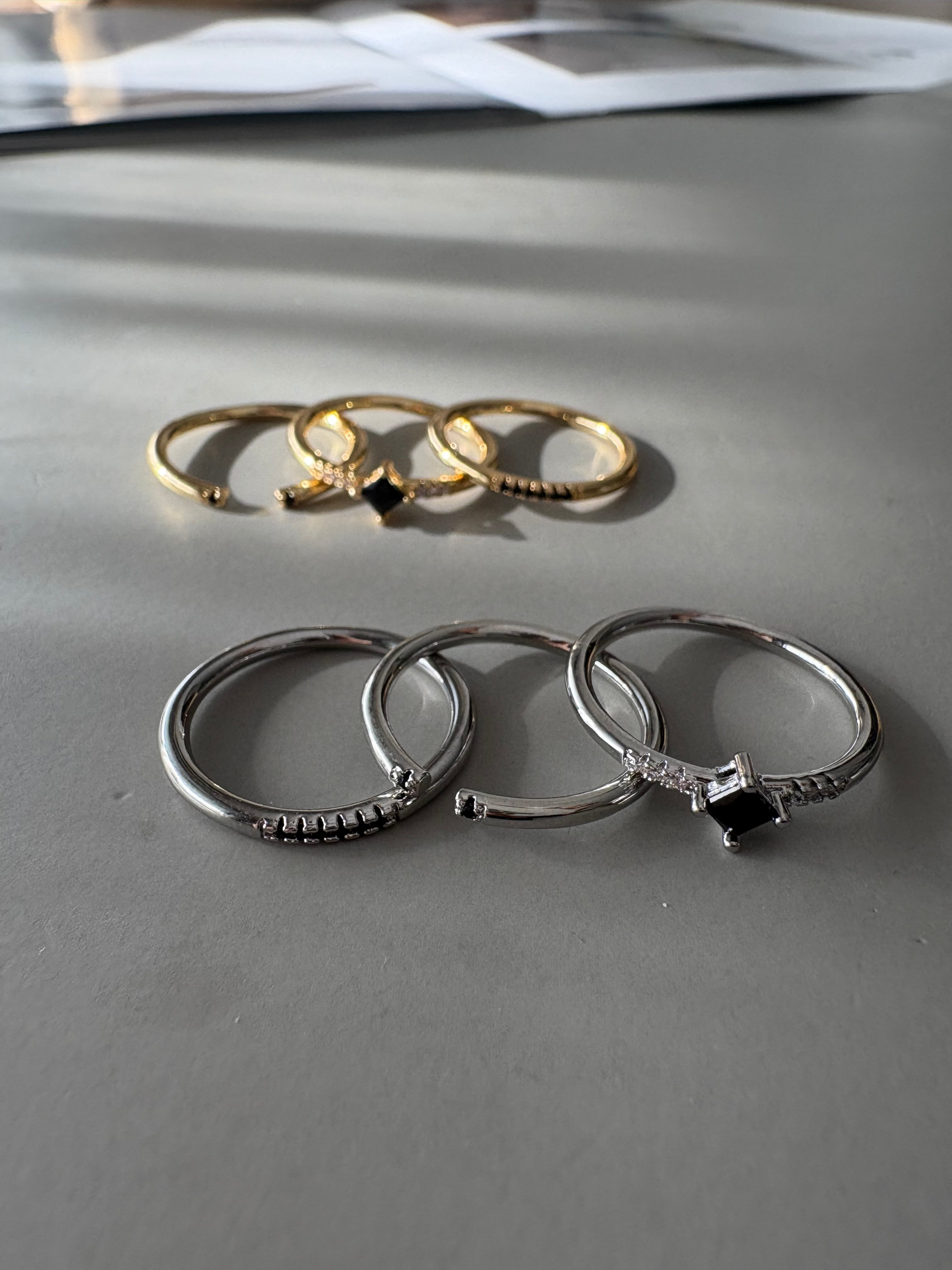 trio ring set