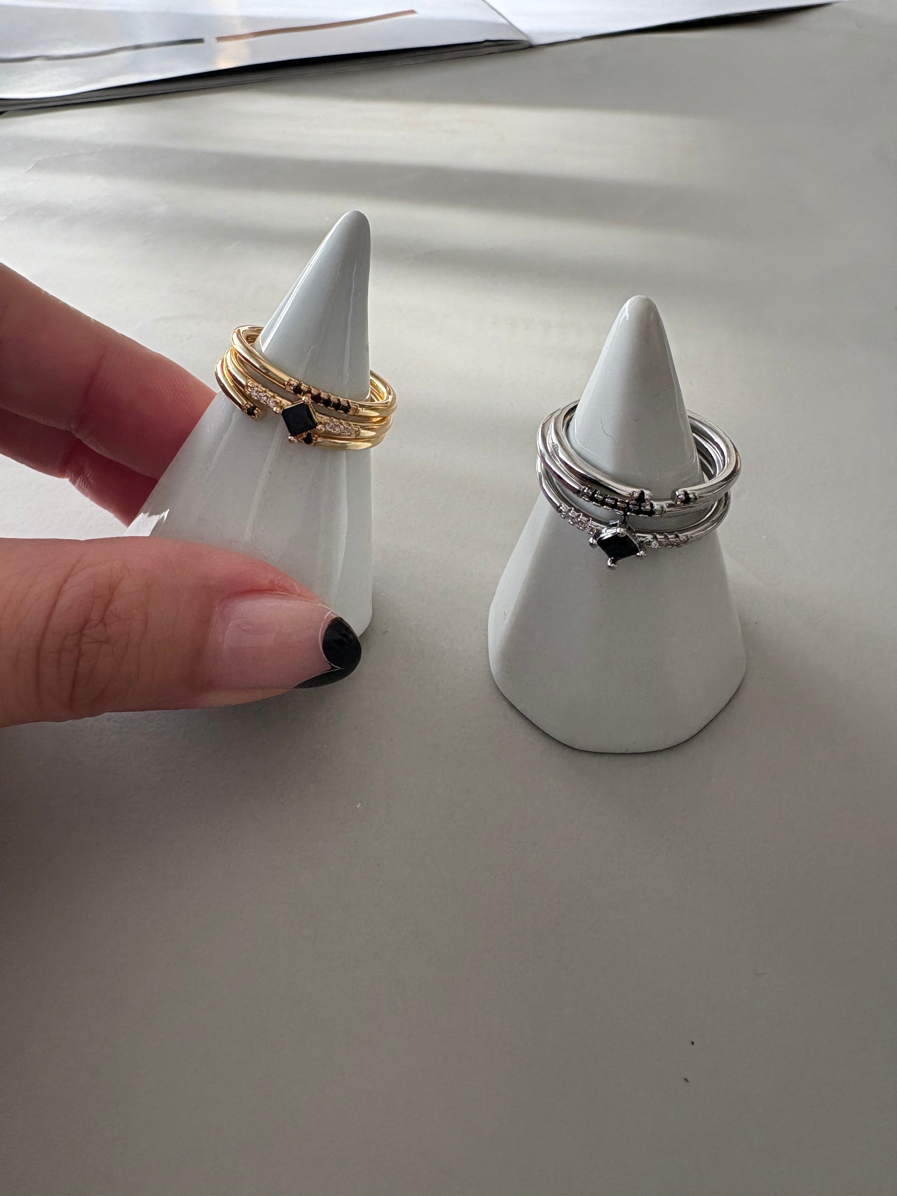 trio ring set