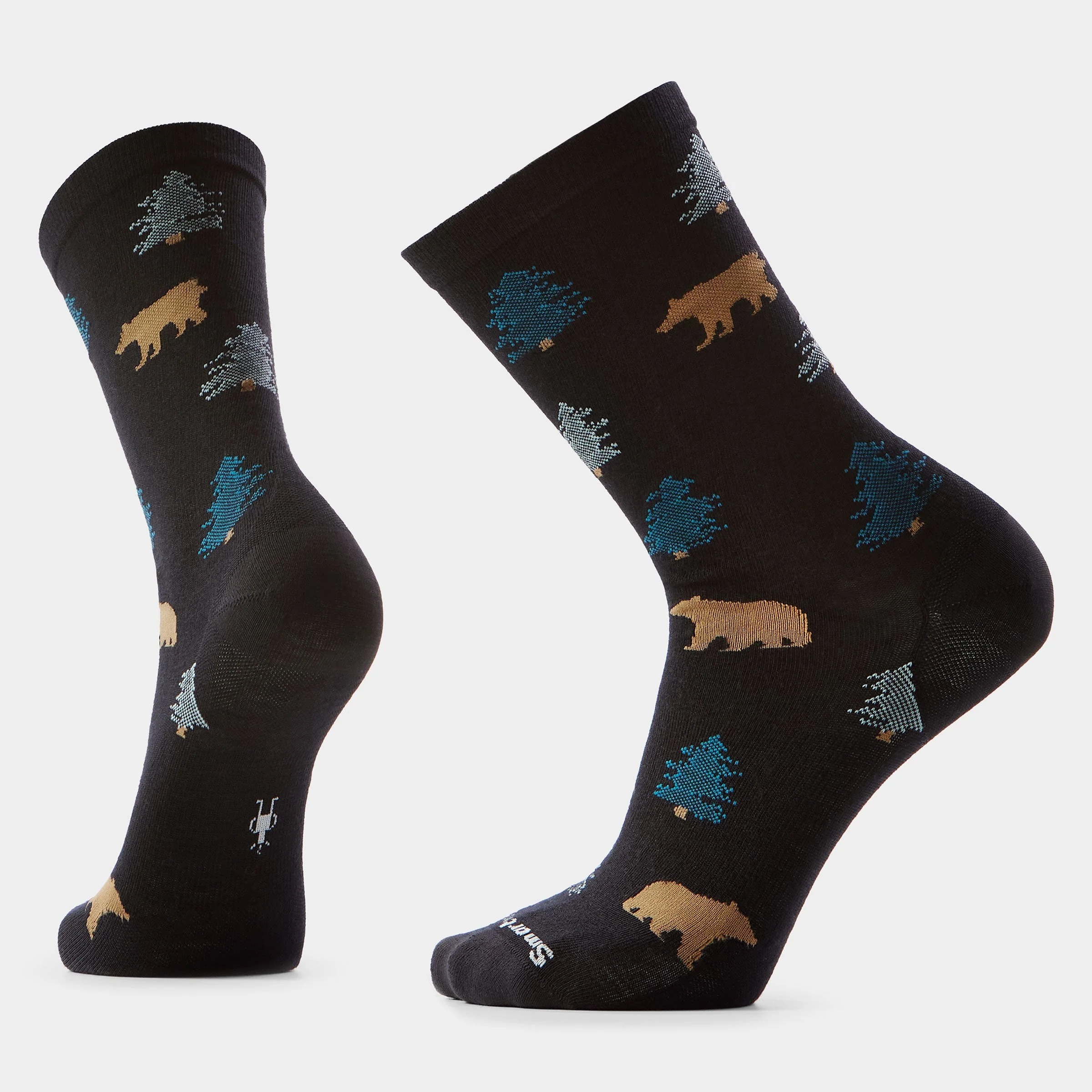 Smartwool 日著中長襪-樹 Everyday Through the Trees Crew Socks SW003044001 黑色 [HappyOutdoor]