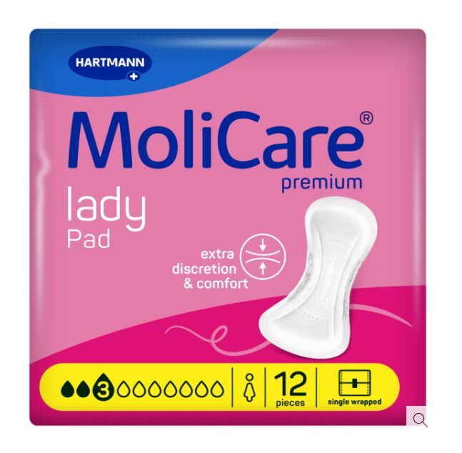 MoliCare®安加適® 金裝女性無憂墊(3滴) (中量型) (12片/包)
