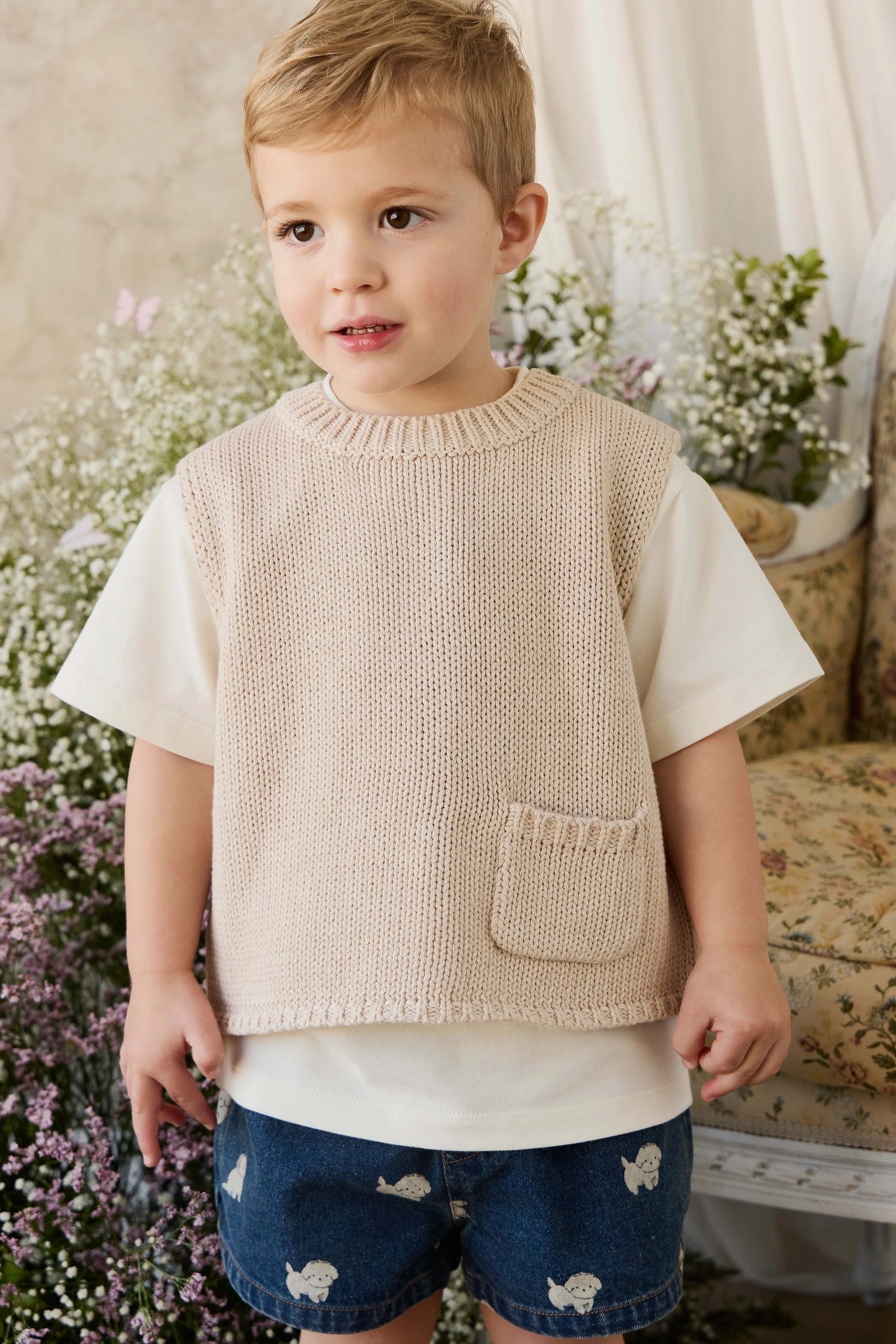 【預購】JAMIE KAY -Drew Knit Vest（Vintage Linen）