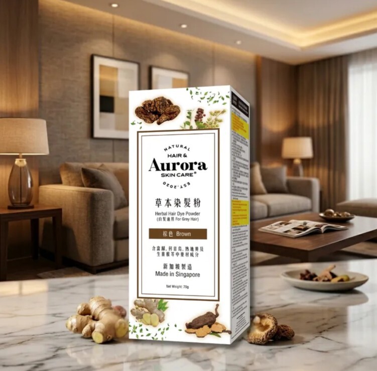 Aurora 草本染髮粉 (棕色) (白髮用)