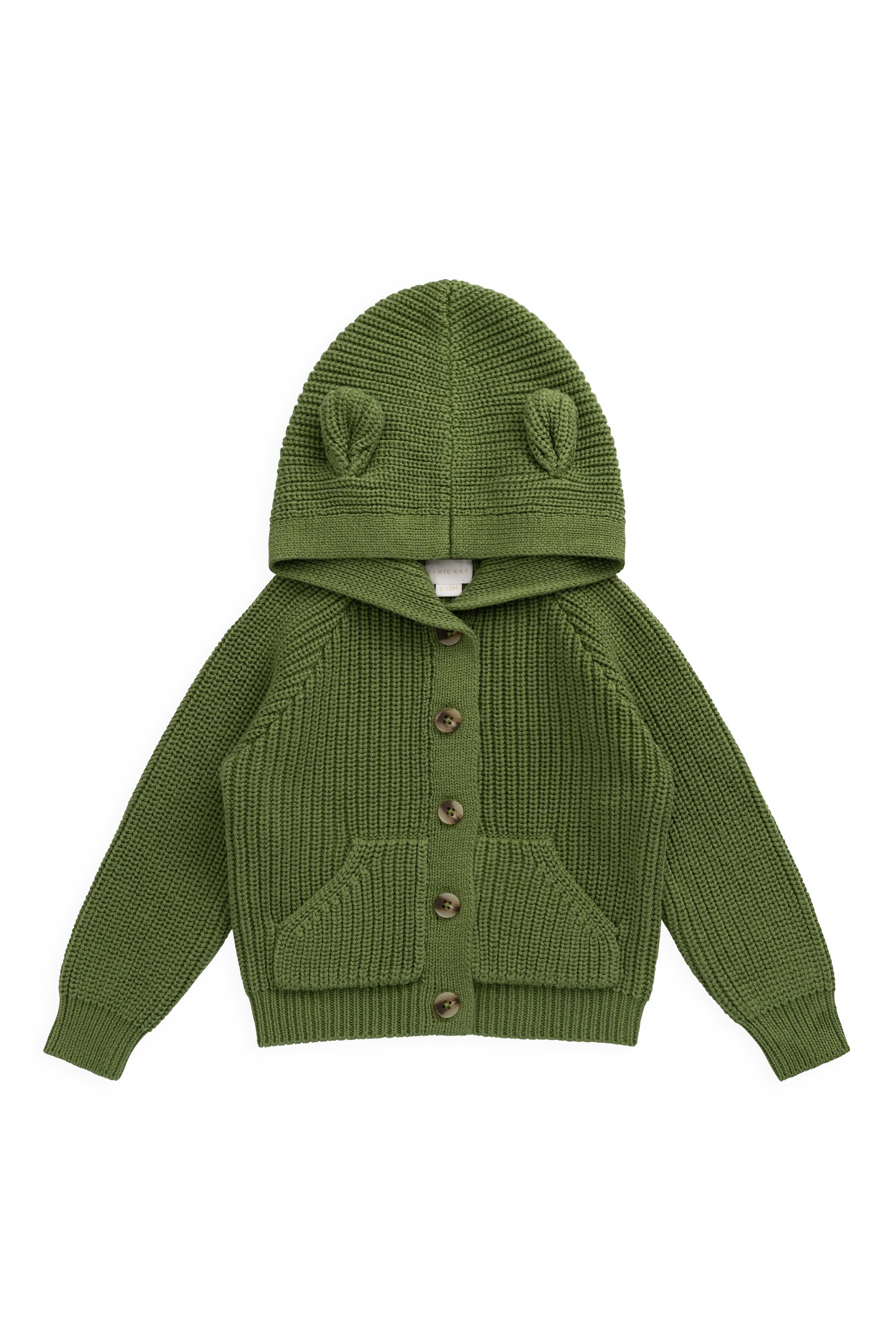 【預購】JAMIE KAY -Bear Cardigan（Matcha）