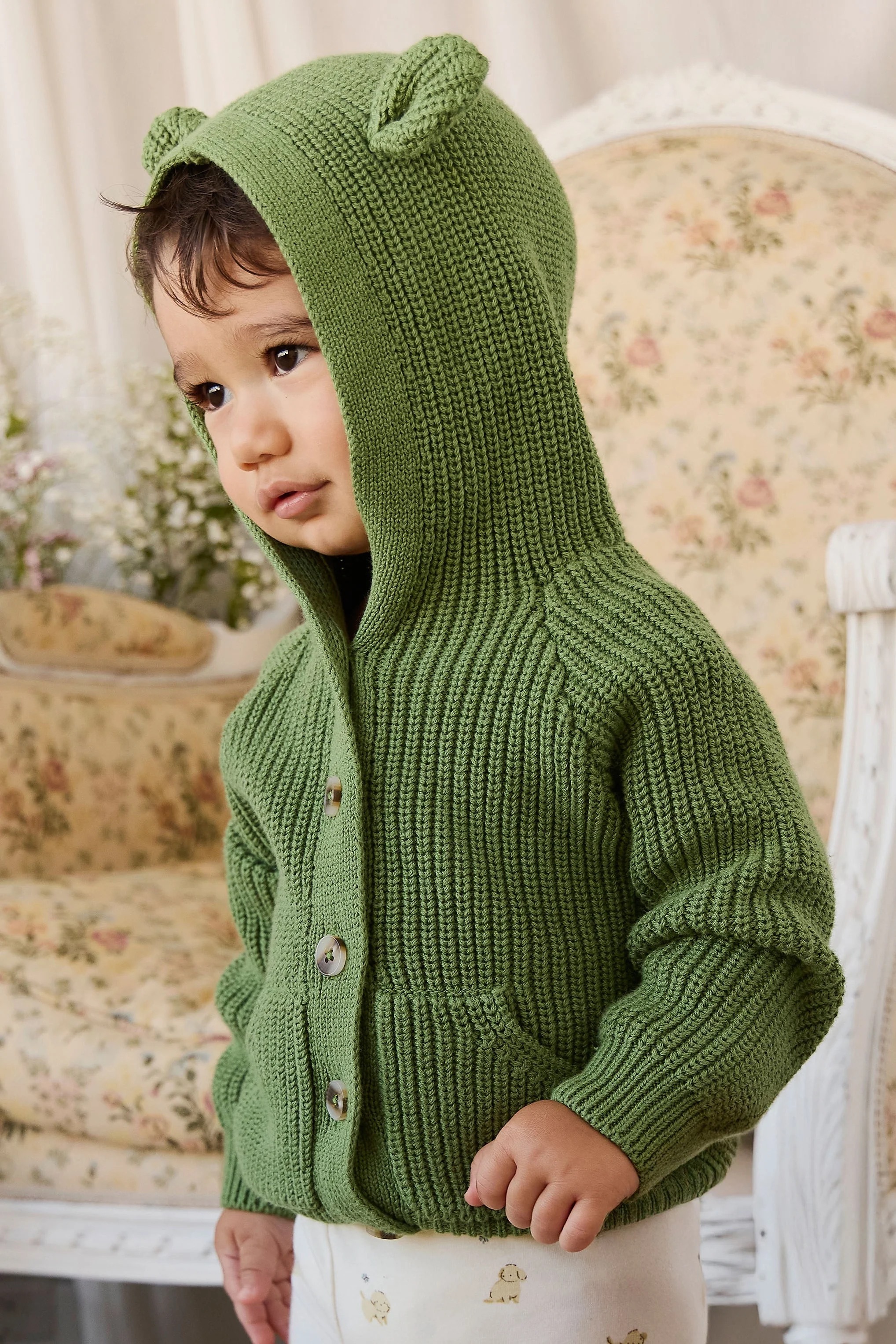 【預購】JAMIE KAY -Bear Cardigan（Matcha）