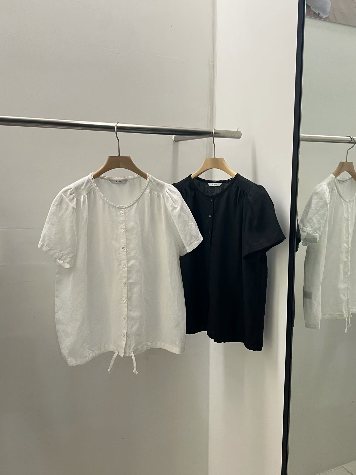 PR6304 亞麻混紡雙排扣綁繩上衣