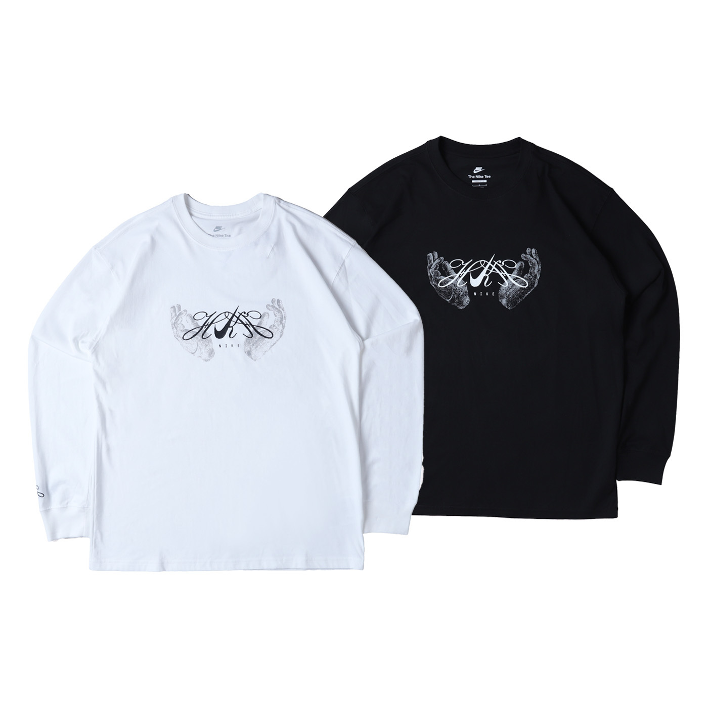 男款 NIKE X HKH 白色 黑色 許光漢 聯名款 手套 刺繡LOGO 寬鬆 印花 長T【JF5955】NKTF