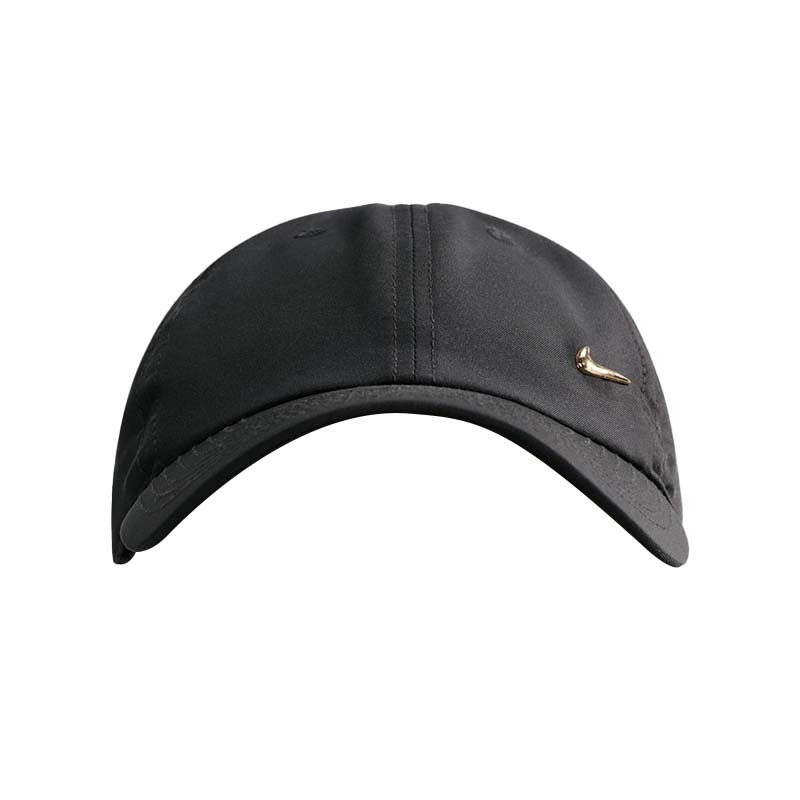 Nike Dri-FIT Club Metal Swoosh 軟頂運動帽 帽子 小金勾 黑色 FB5372-011 [台灣現貨]