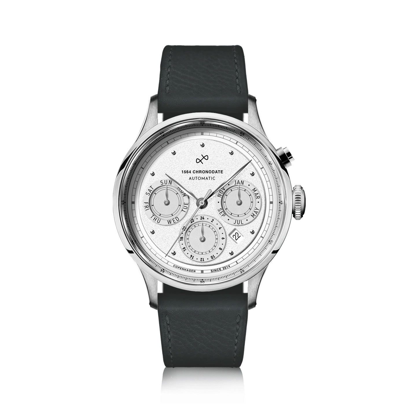 1564 Chronodate Automatic - Steel/White