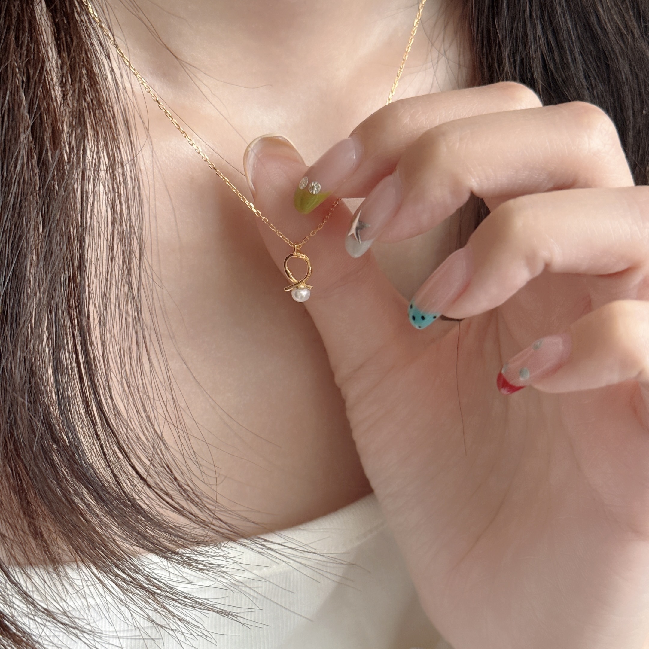 🇰🇷925 silver 美人魚珍珠項鍊｜2 color