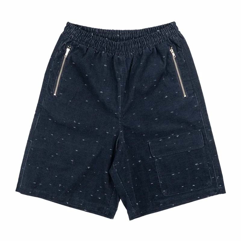 idealism Zipper Shorts Navy 燈芯絨 休閒 短褲 藍色 ID-32 [台灣現貨]