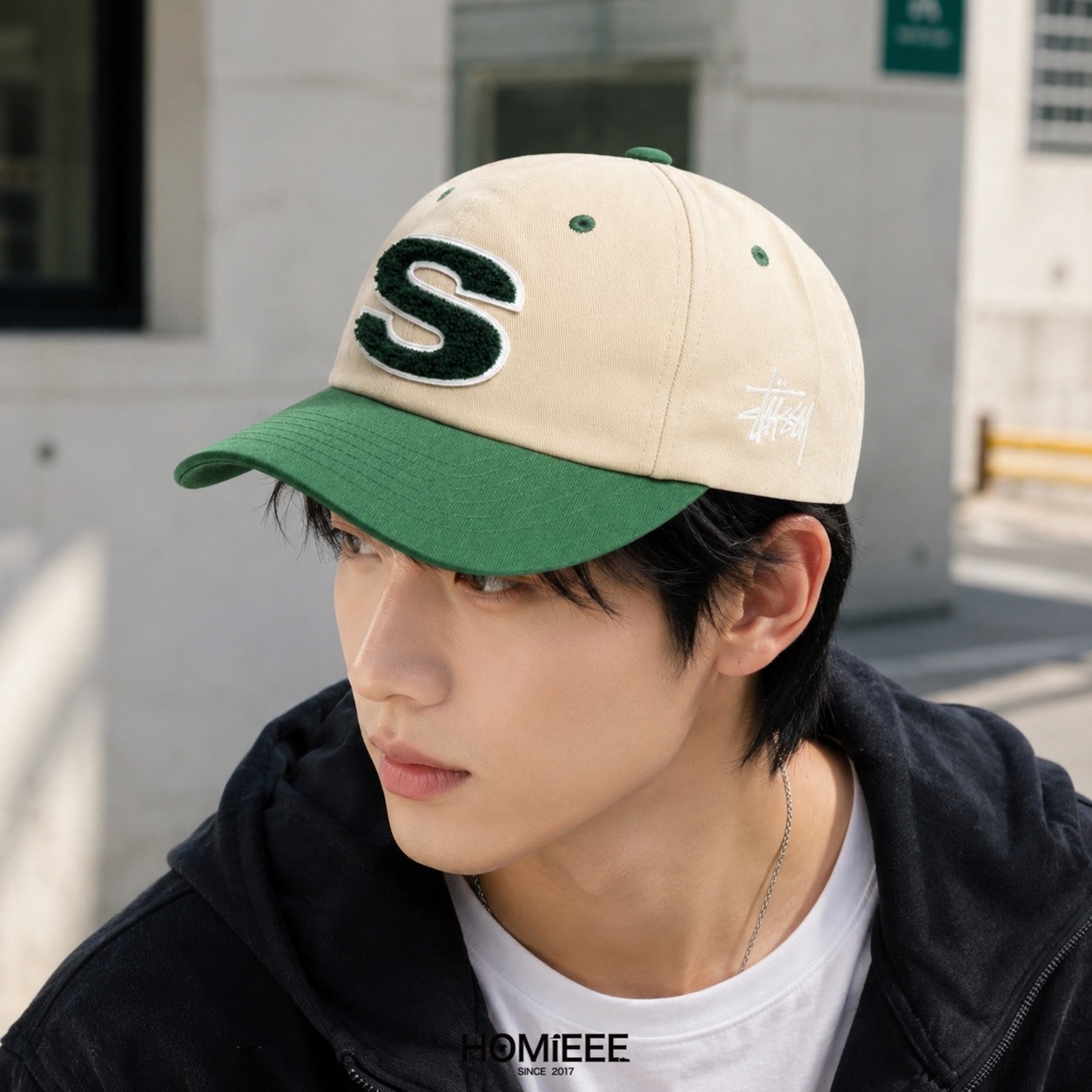 Stussy Low Pro Chenille S 白綠 棕色 老帽 棒球帽 [1311061]