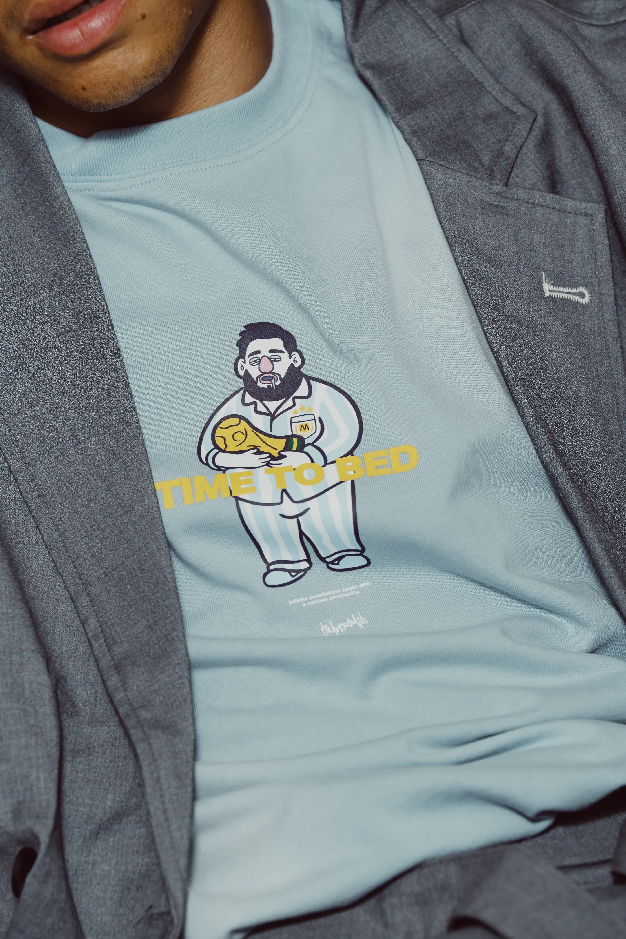 Fumble World cup - TIME TO BED tee | Blue
