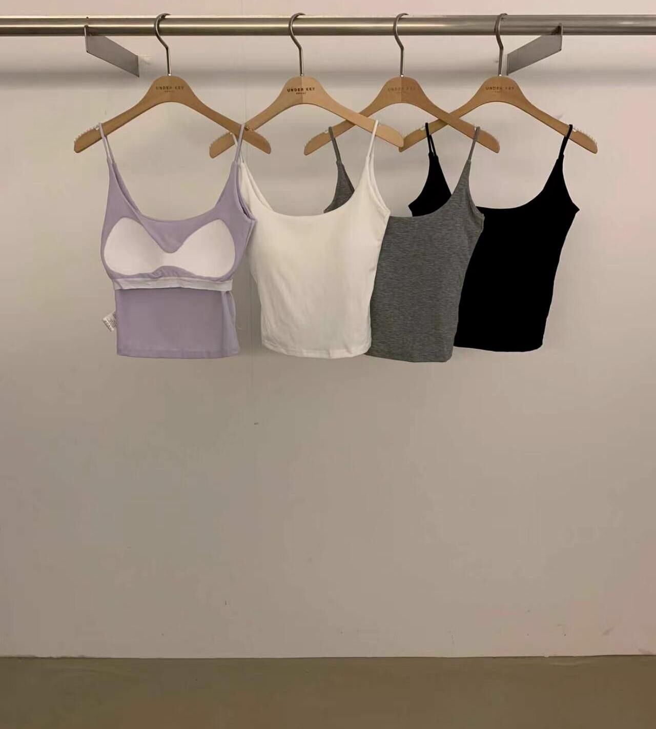 UK6307 吊帶U領修身Bra Top