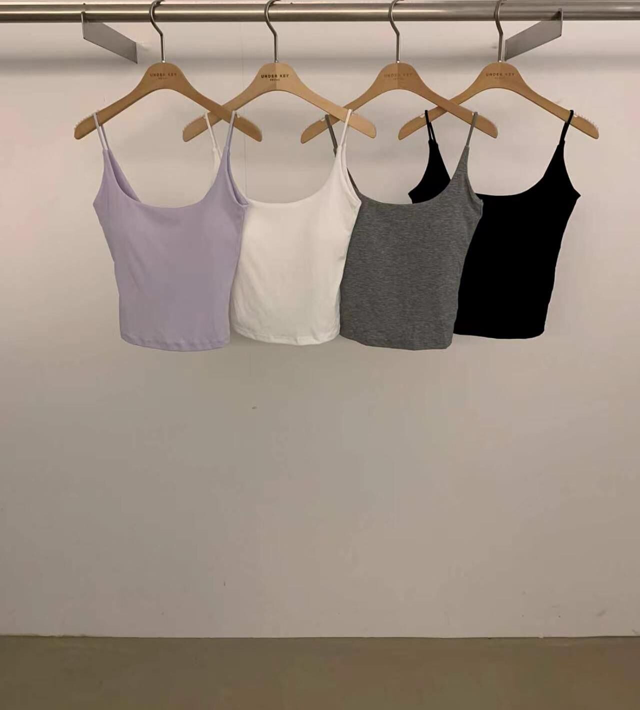 UK6307 吊帶U領修身Bra Top
