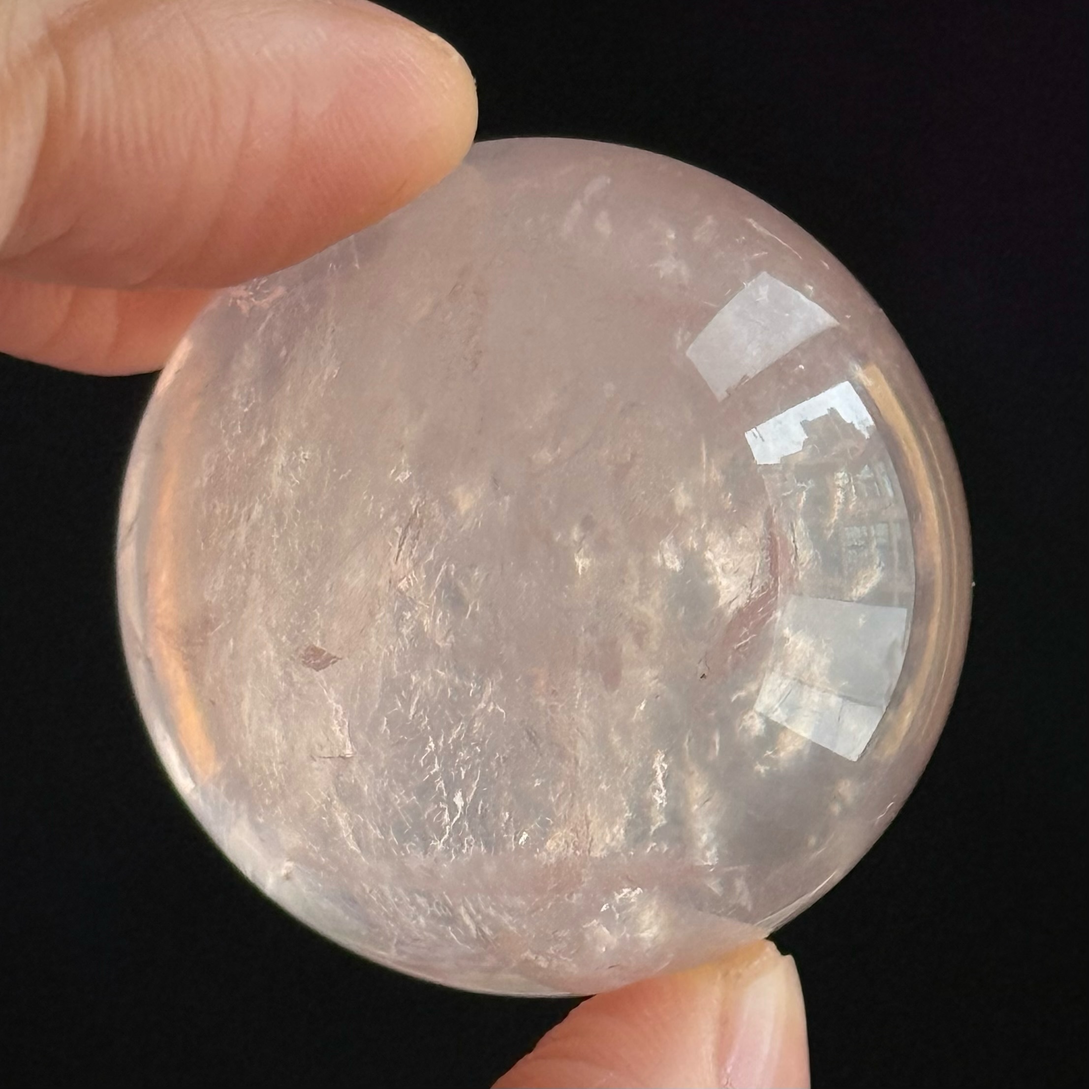 [原石] 星光粉晶 水晶球