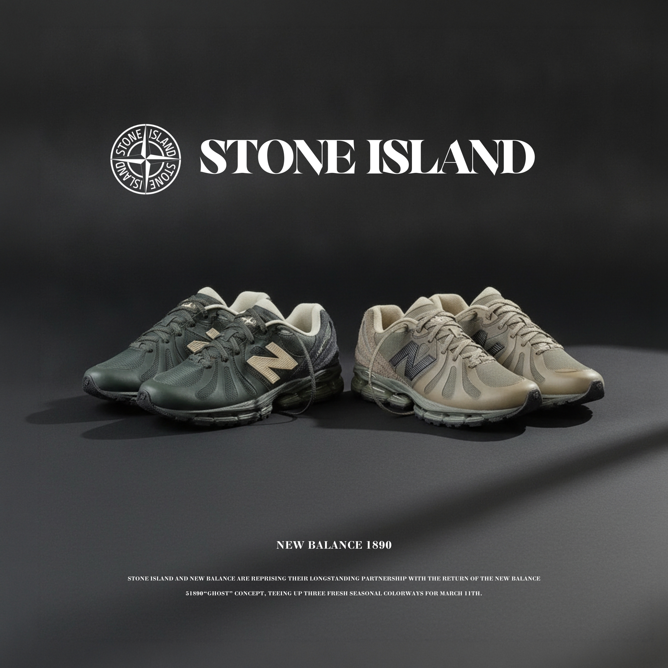 NICEDAY 代購 Stone Island x New Balance 1890 聯名 棕色 摩卡 深森林綠