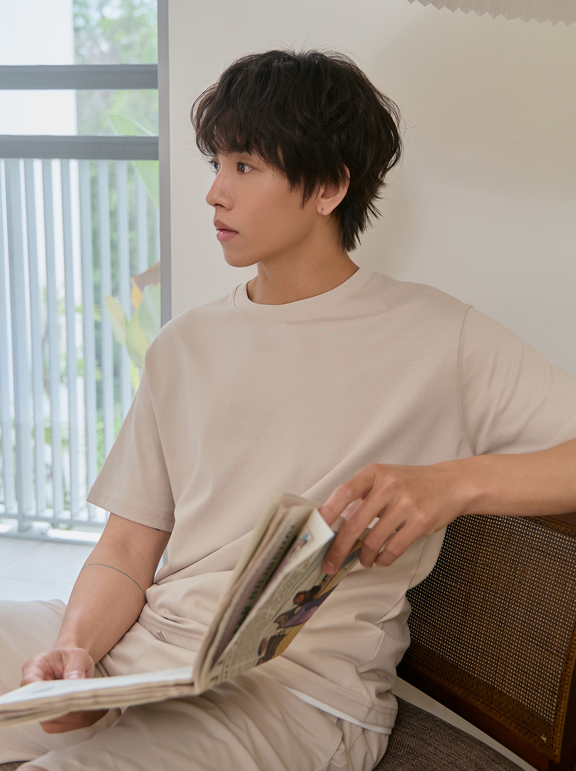 【期間限定】智能速乾棉寬鬆假兩件短TEE