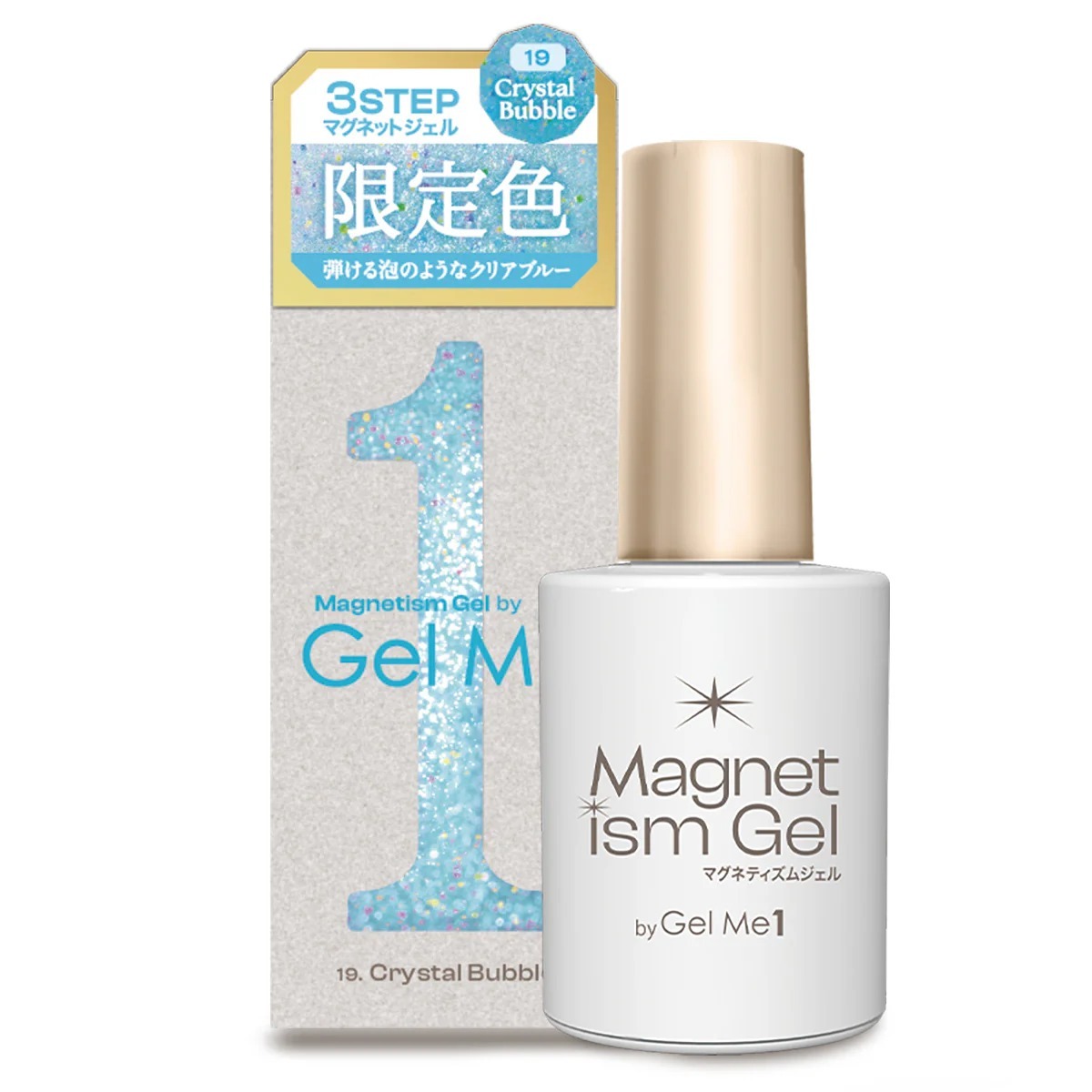 日本Gelme1 Magnetism Gel 可撕式Gel貓眼磁石Gel甲油 GMG3-19 Crystal Bubble 柔光冰藍