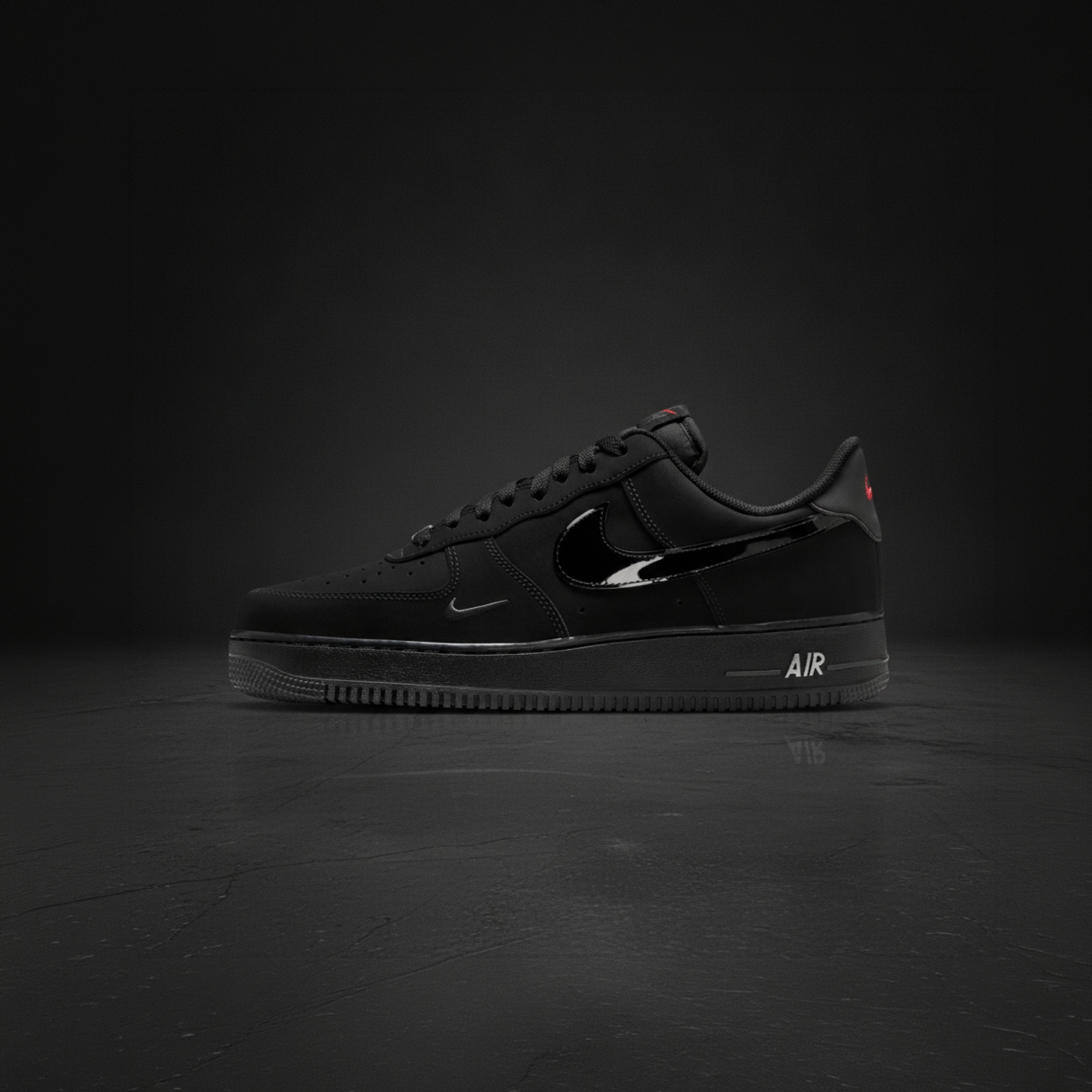 NICEDAY 代購 Nike Air Force 1 Low Hellcat 地獄貓 小勾 黑 黑魂 漆皮 IR0199-010
