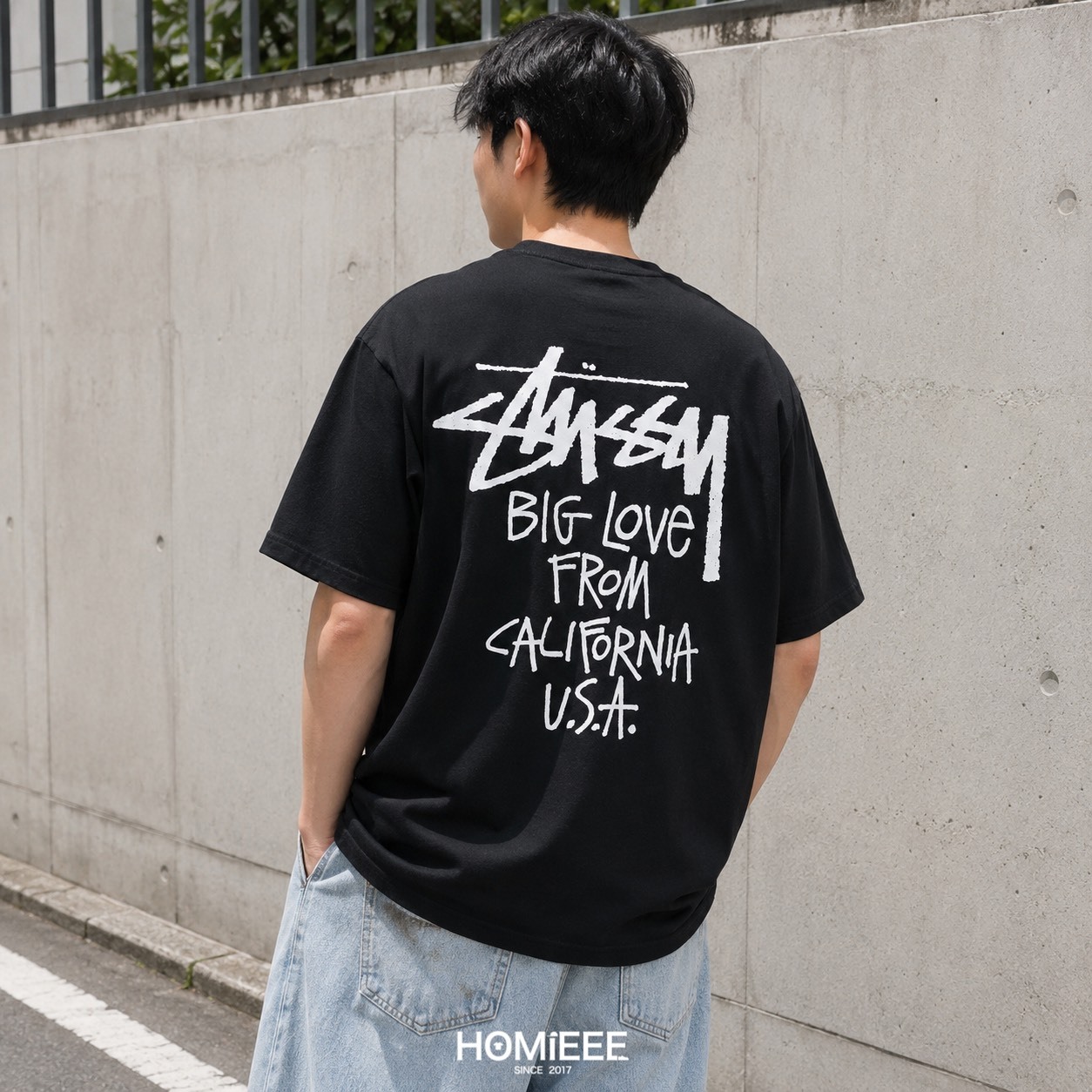 Stussy Big Love Tee 短袖 加州 文字 LOGO 黑白色