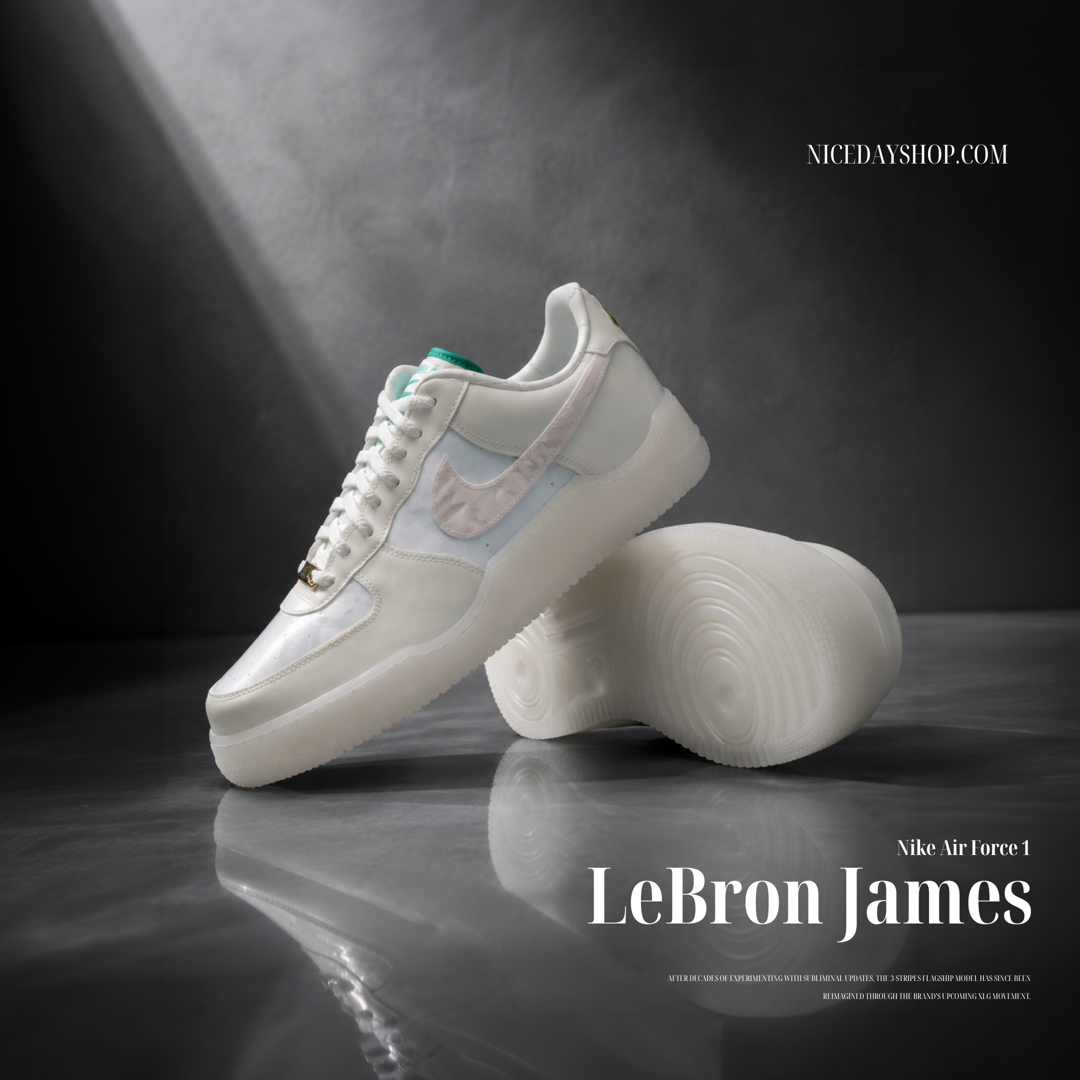 NICEDAY 代購 LeBron James x Nike Air Force 1 Beijing 北京 白 冰底 AF1 詹姆斯 IQ5373-100