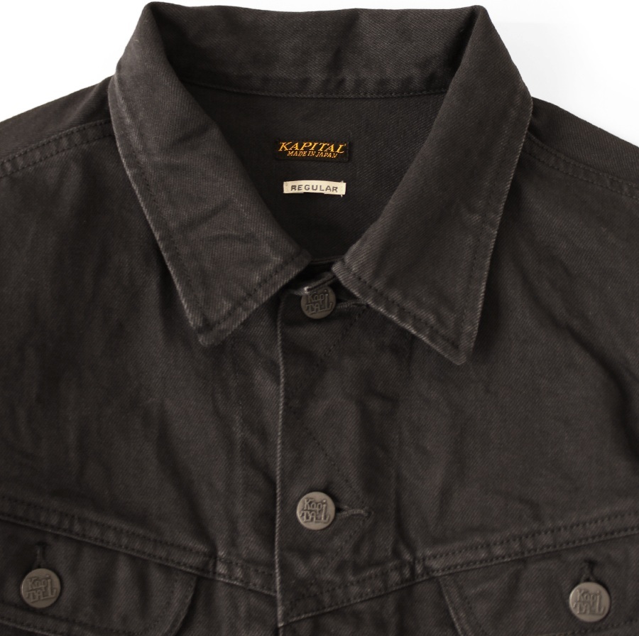 KAPITAL 2026 14oz BLACK DENIM WESTERNER REGULAR JACKET - PRE ORDER ITEM (預訂中)