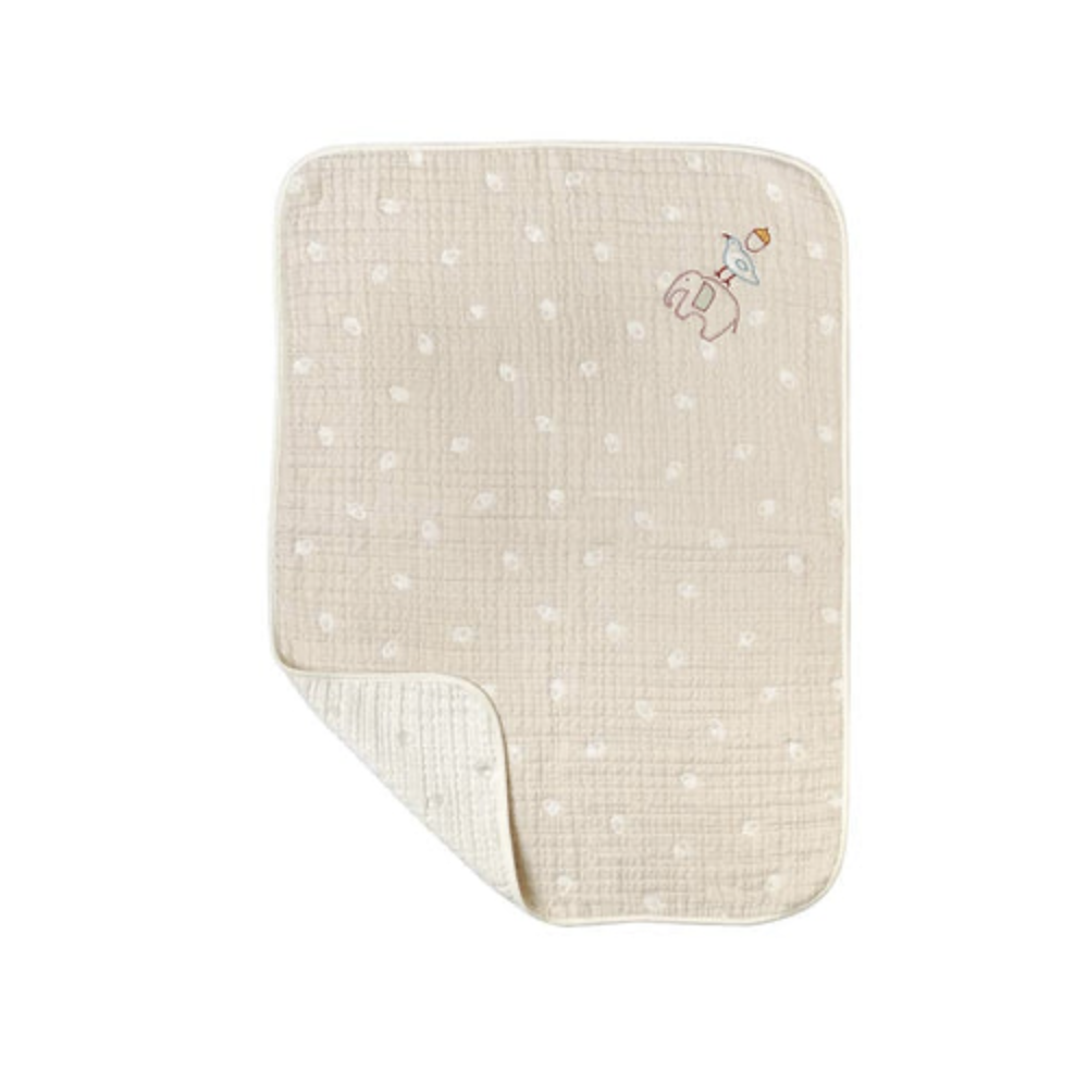 日本製10mois Hoppetta Guri 有機棉六重紗被 約90×70cm