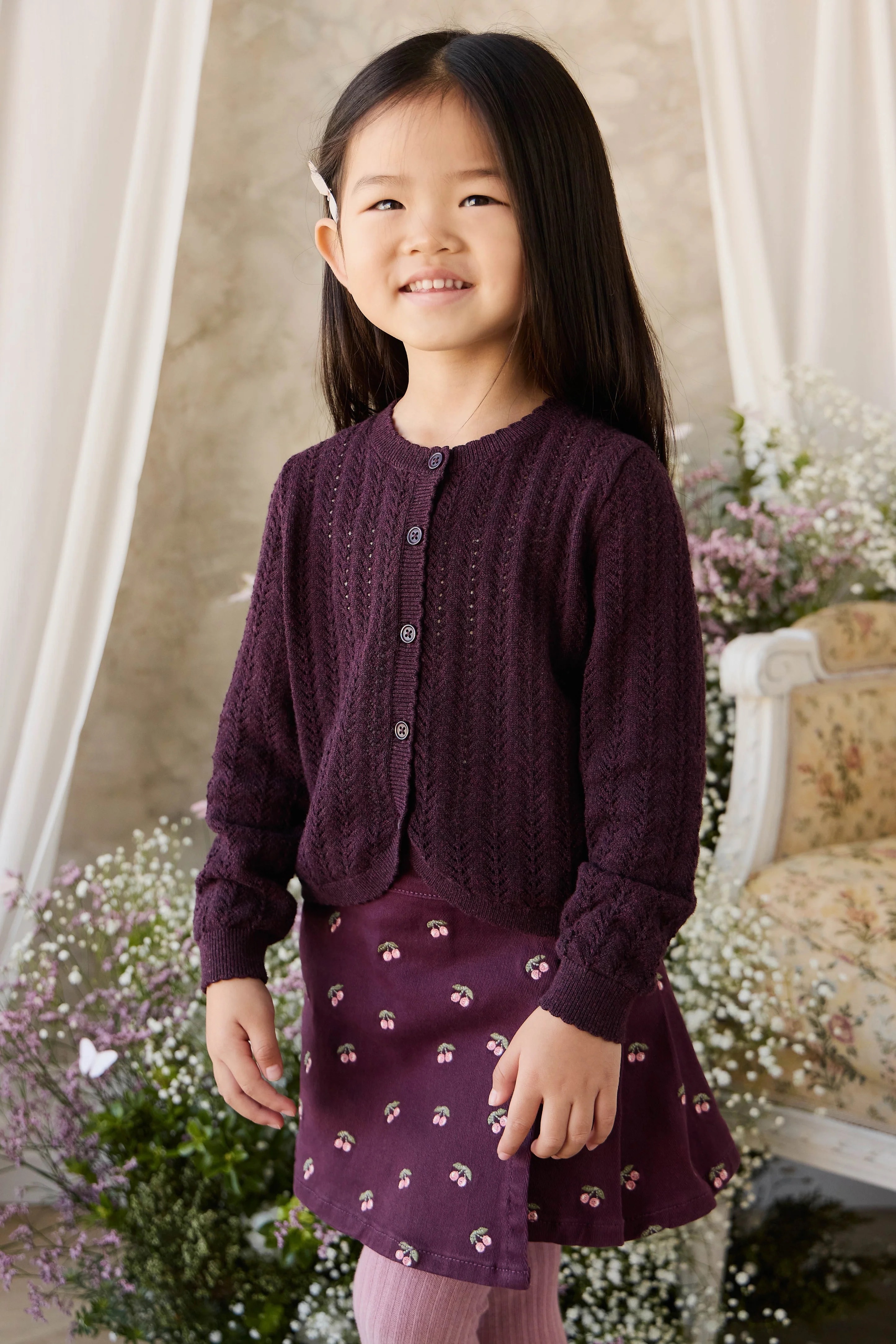 【預購】JAMIE KAY -Beatrice Skirt（Cherry Fig）