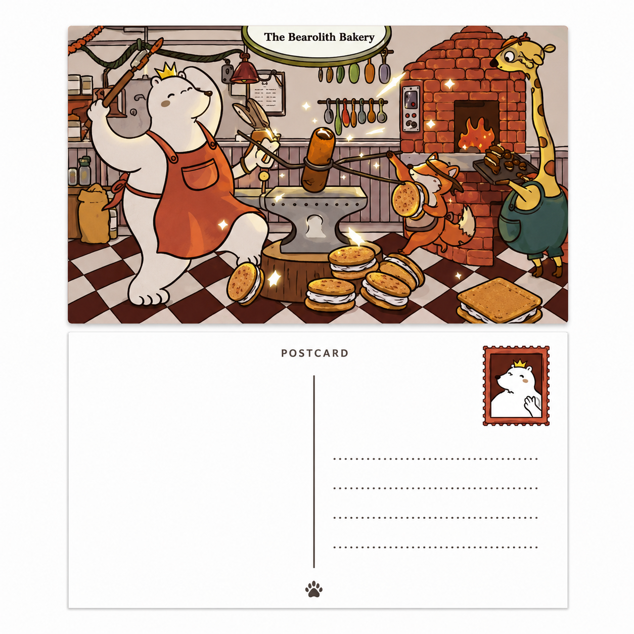 熊后台灣插畫明信片｜Taiwan Postcard