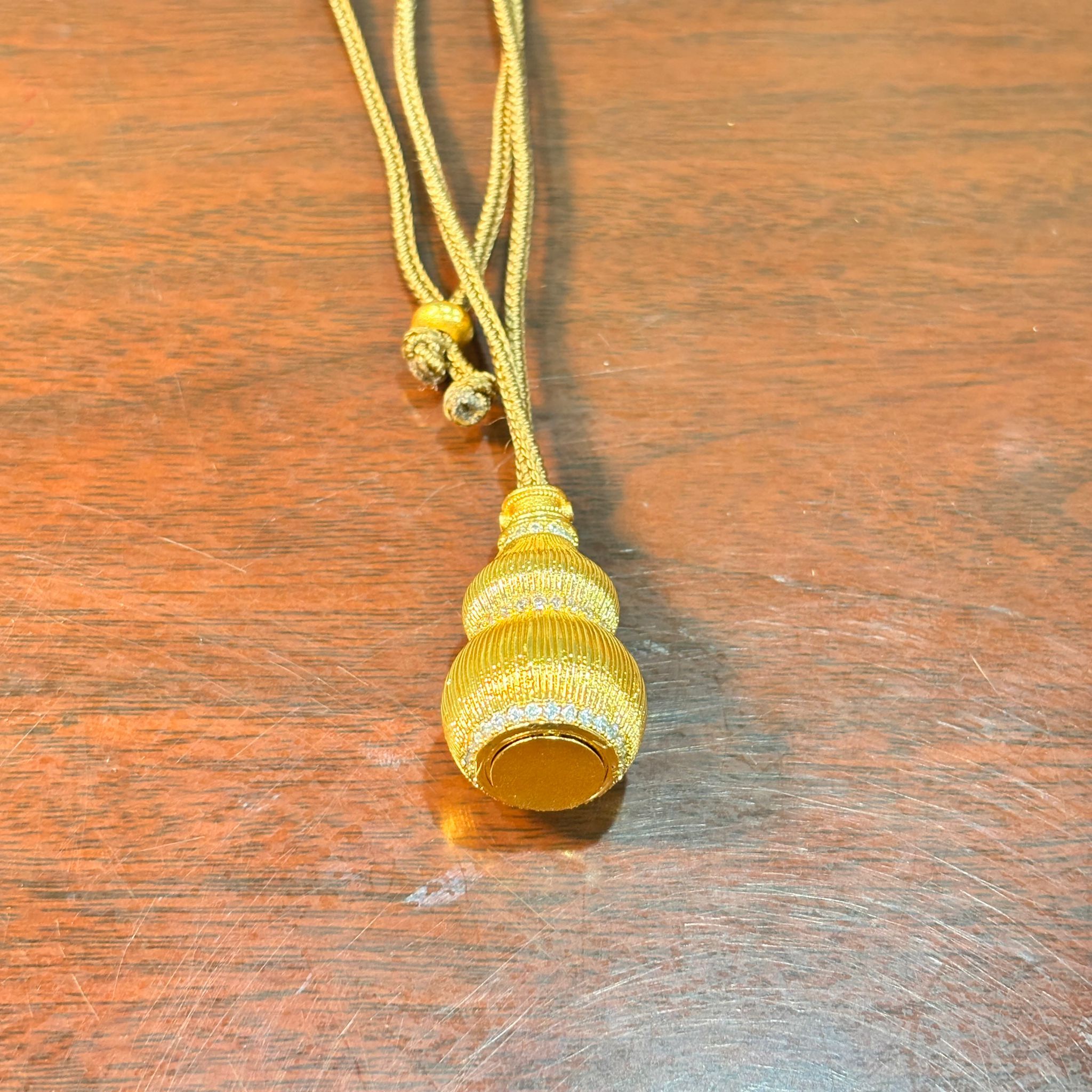 CHN-JJG0618-412 金葫蘆招財項鍊 3*4cm (A90)