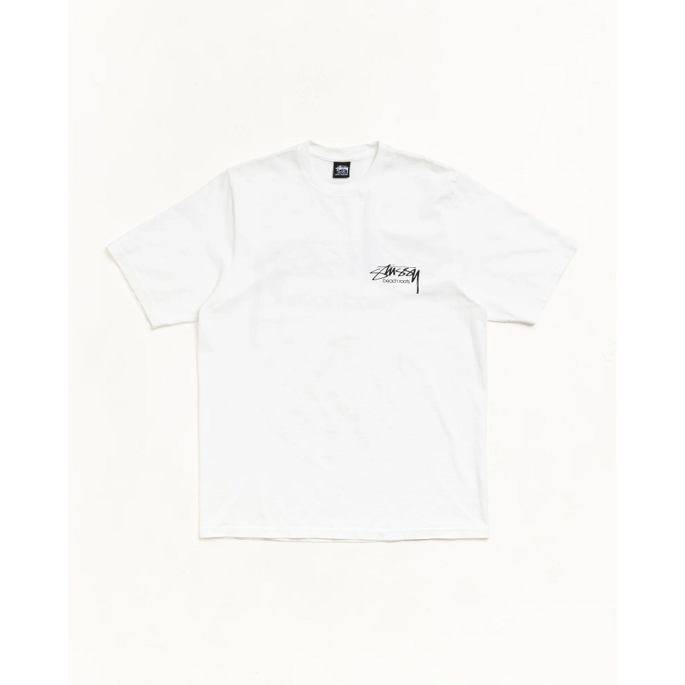 Stussy BEACH ROOTS TEE PIGMENT DYED 短T 白色 綠色 黑色