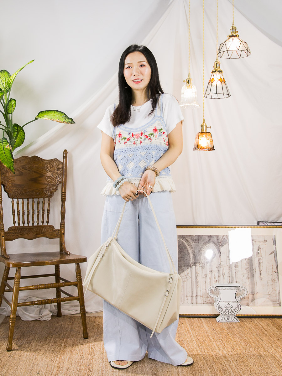 【19/6-21/6 限時優惠】花花刺繡．下擺通通刺繡麻棉料．線仔料吊帶背心【感謝祭滿$580送禮物，無上限】
