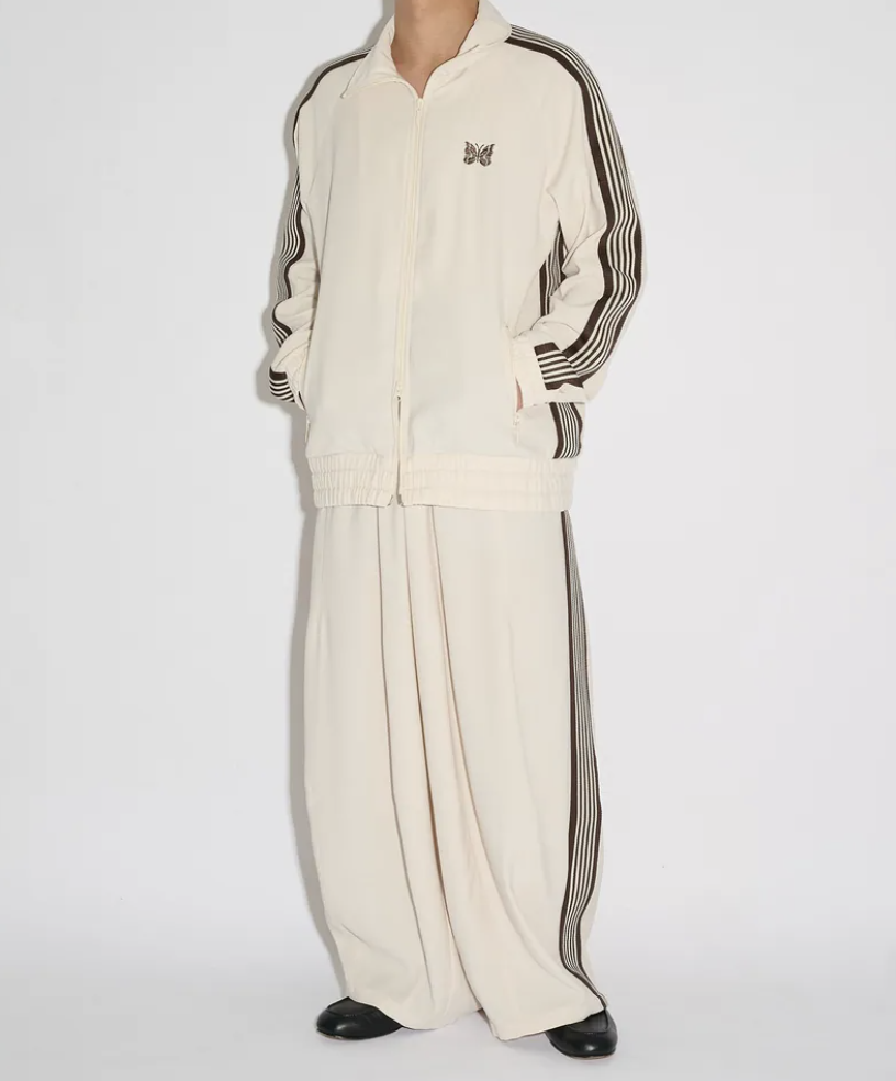 Needles x Studious H.D Track Pants- Amunzen- White