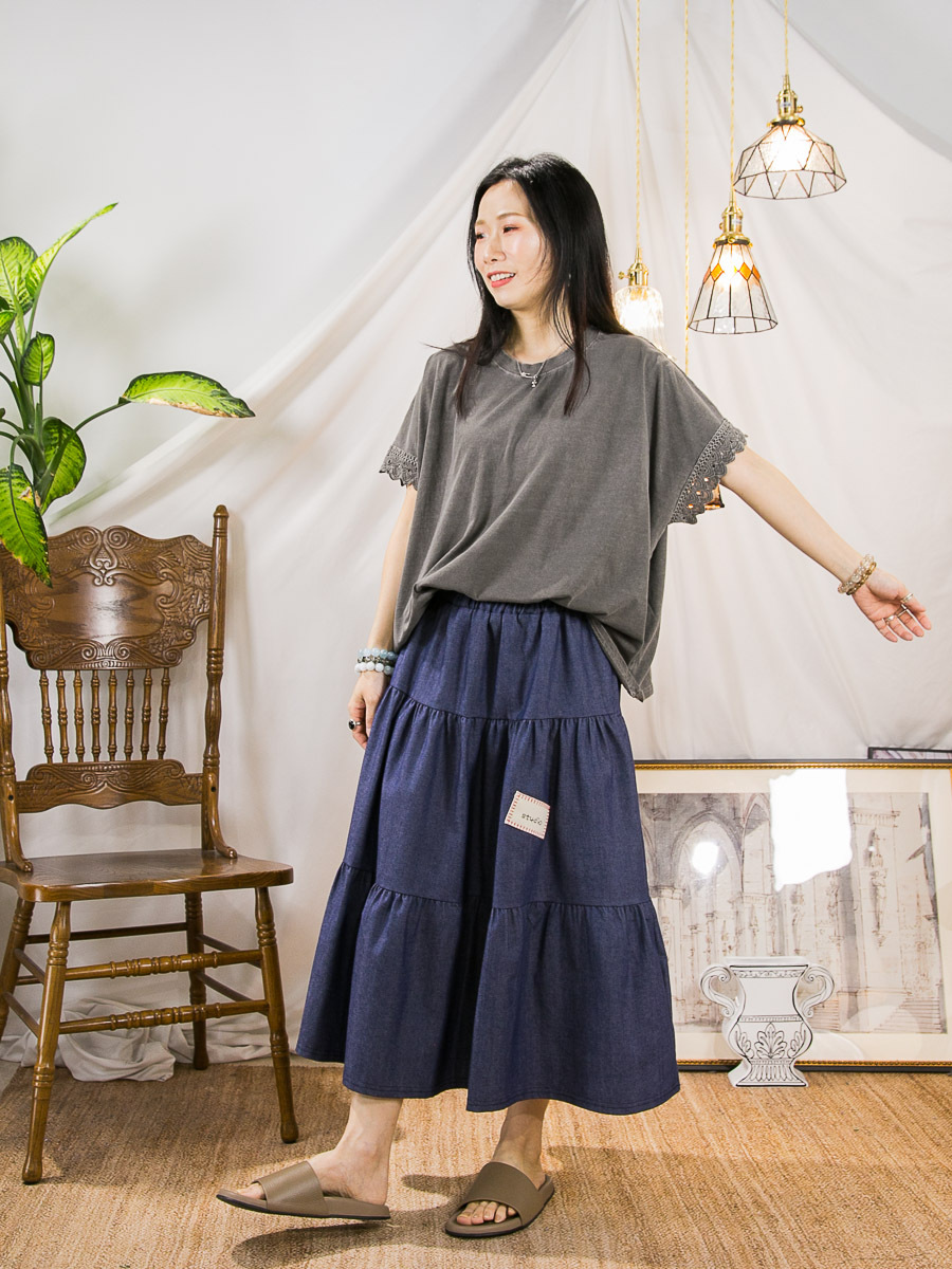 【19/6-21/6 限時優惠】袖口LACE．COTTON料TOP【感謝祭滿$580送禮物，無上限】