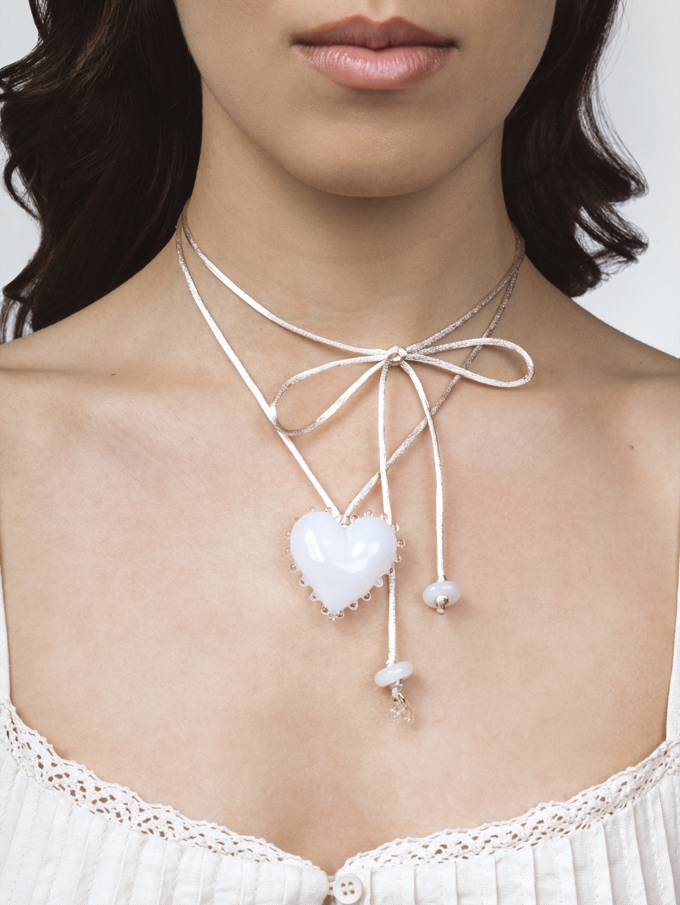 Petite A - White Kardia Necklace