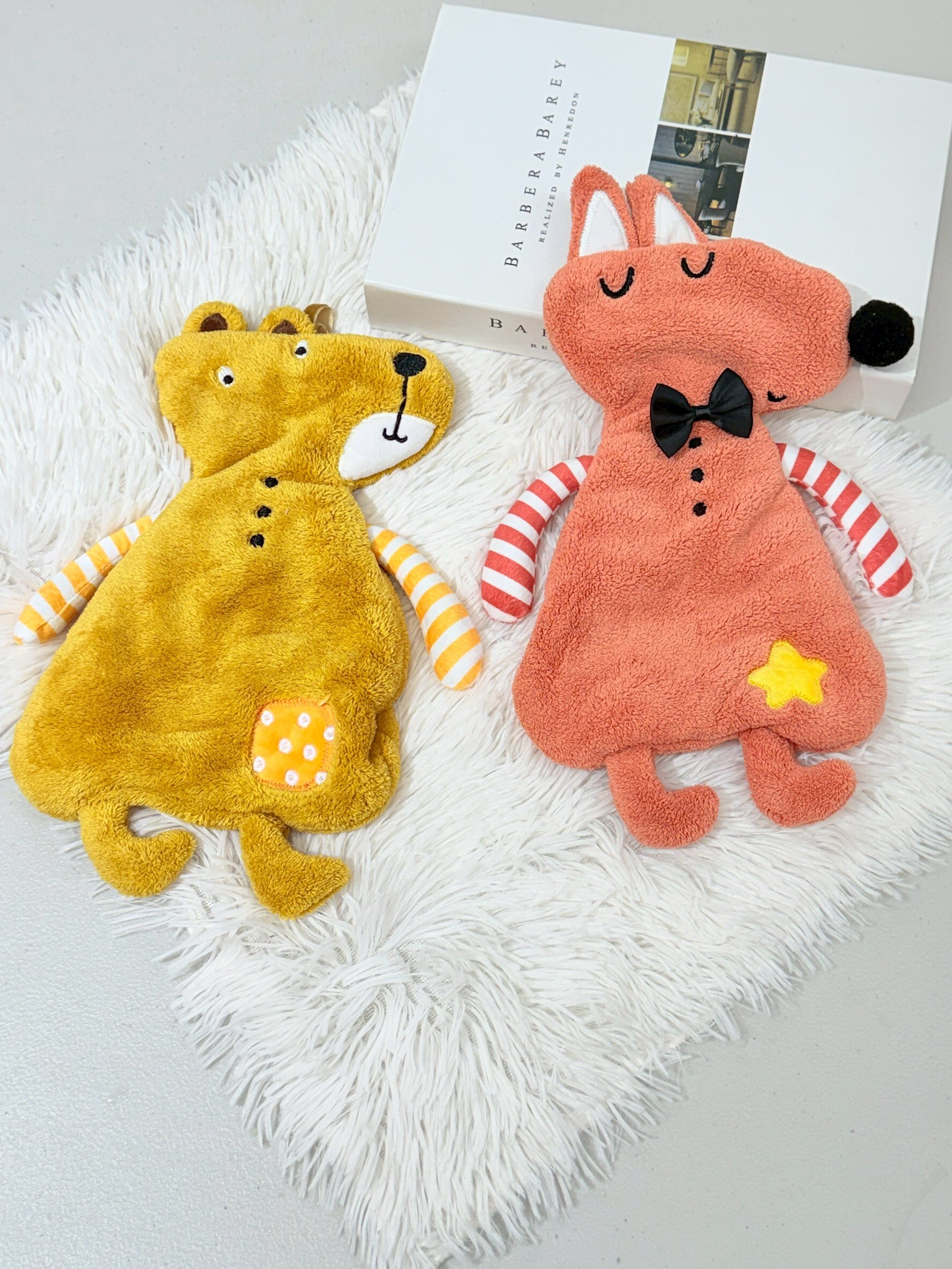 『4入組』條紋動物擦手巾『約36*18cm』((不列入會員折扣))