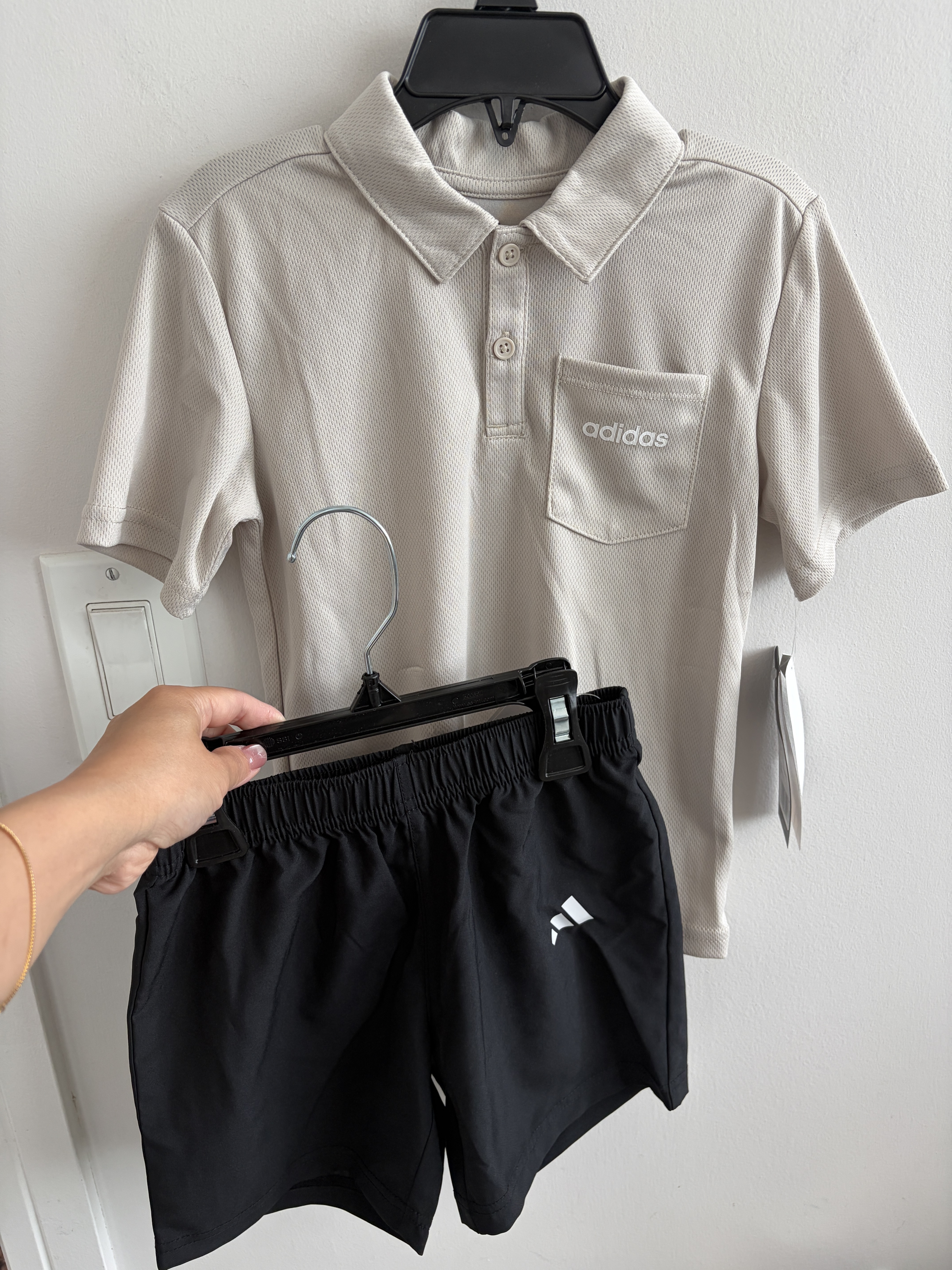 ADIDAS 童裝 POLO衫 排汗套裝組